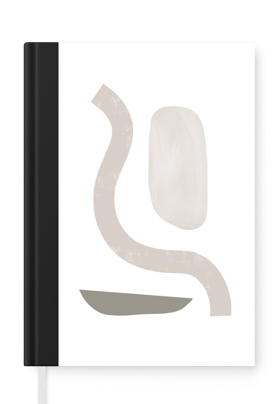 MuchoWow Notizbuch Pastell - Minimalismus - Gestaltung, Journal, Merkzettel, Tagebuch, Notizheft, A5, 98 Seiten, Haushaltsbuch