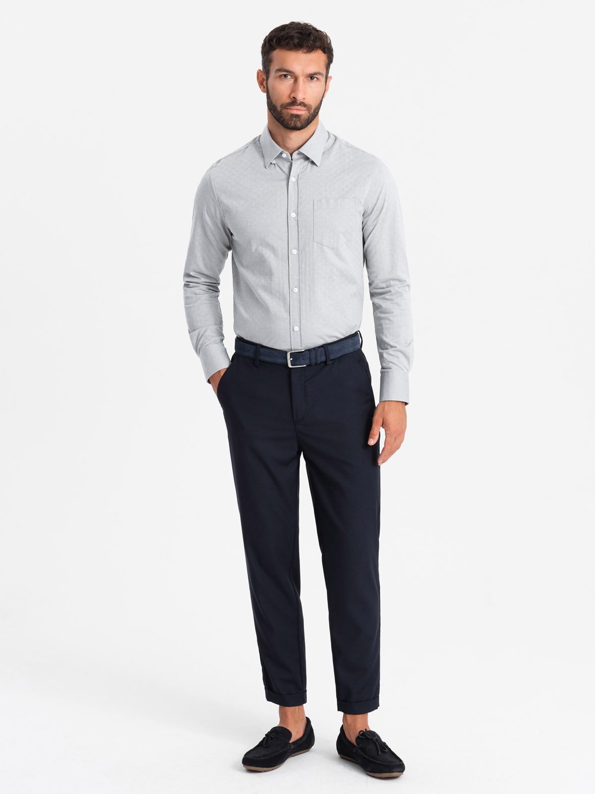 OMBRE Langarmhemd Herrenhemd SLIM FIT aus günstig online kaufen