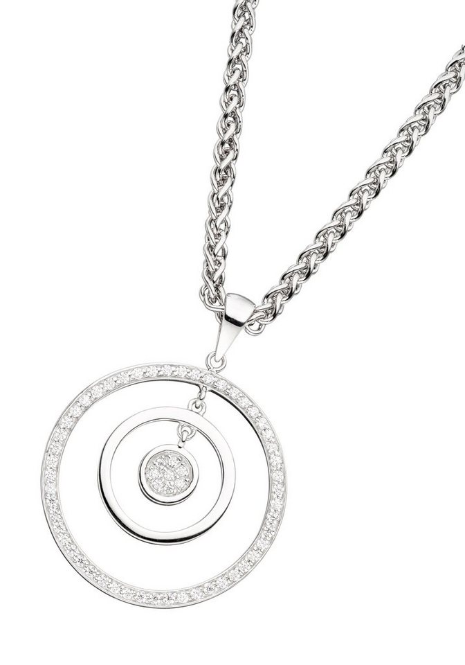 JOBO Runder Anhänger Mit Zirkonia, 925 ... JOBO Runder Anhänger Mit Zirkonia, 925 ...