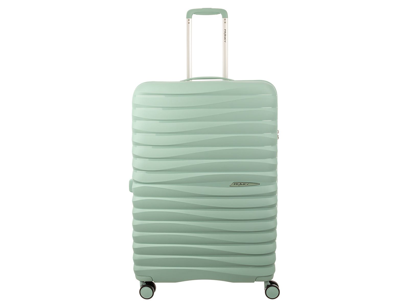 Franky Kofferset PP18 Trolley Hartschalenkoffer 3er SET Spinner Gr. L/M/S, 4 Doppelrollen Rollen, (Stück, 1 tlg., 3), Dehnfalte TSA Schloss