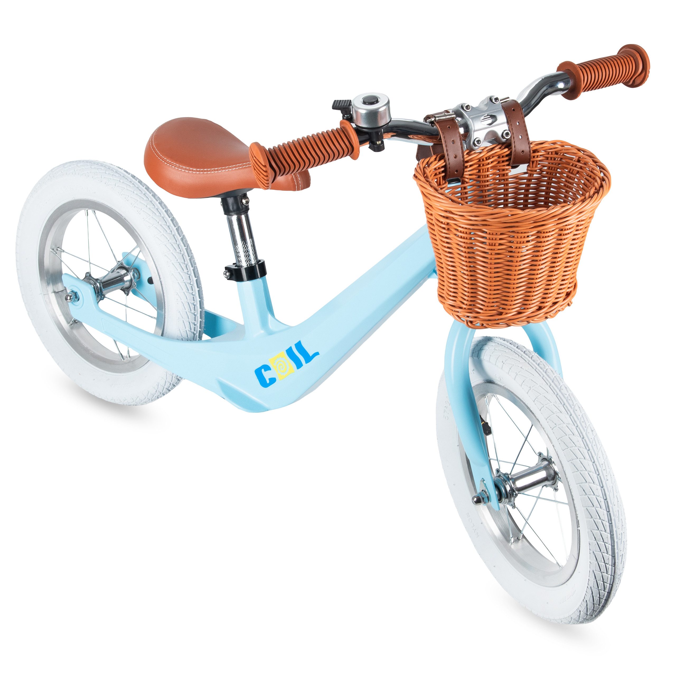 COIL Fahrrad-Laufrad Lauflernrad, Kinderlaufrad, Rutscher, Balance Bike (ab 2 Jahren und bis 30 kg), Rahmen aus Magnesiumlegierung, 12-Zoll-Lufträder, Korb, Kli – Bild 3 von 5