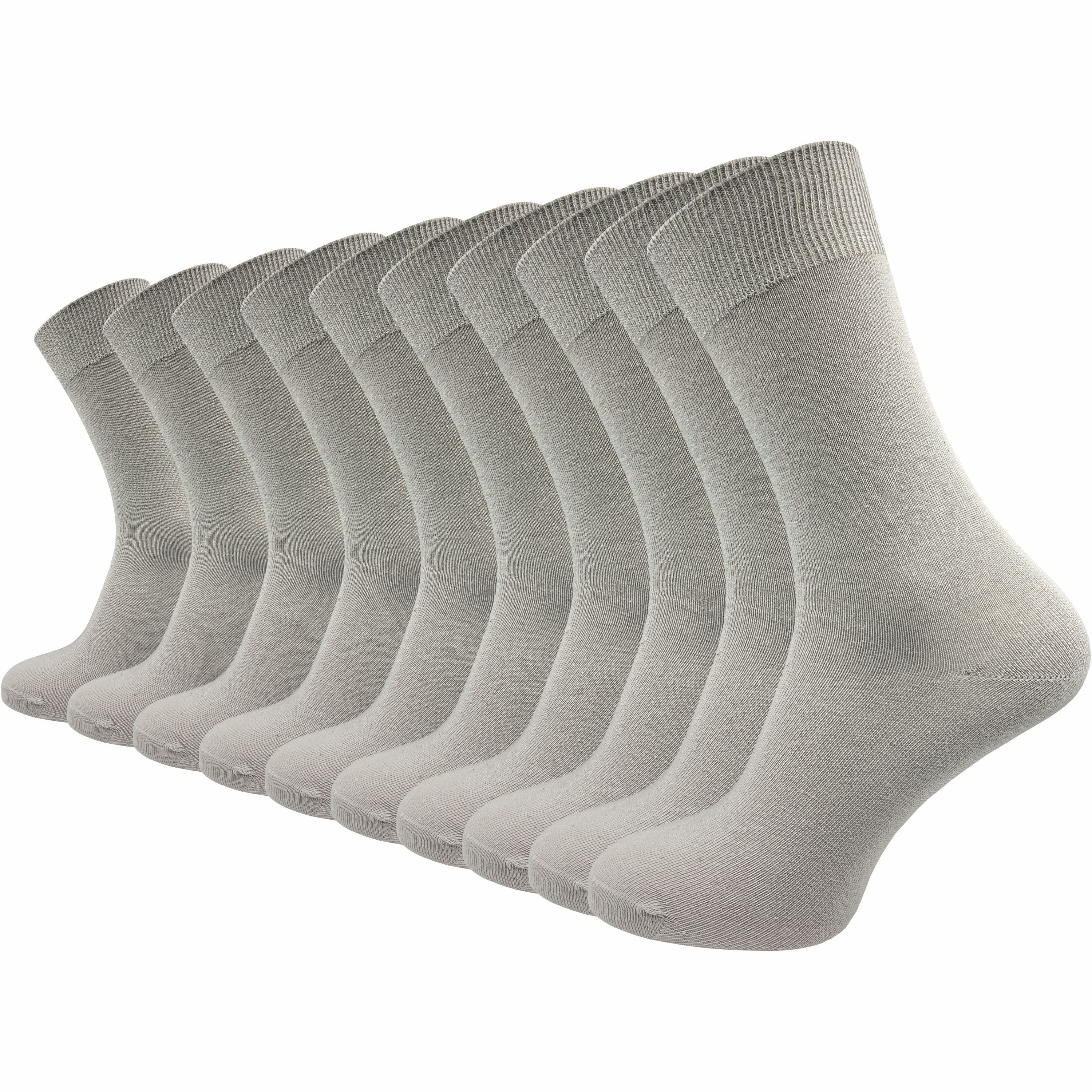 GAWILO Socken für Damen und Herren aus 100% Baumwolle ohne Naht (10 Paar) mit venenfreundlichem Komfortbund