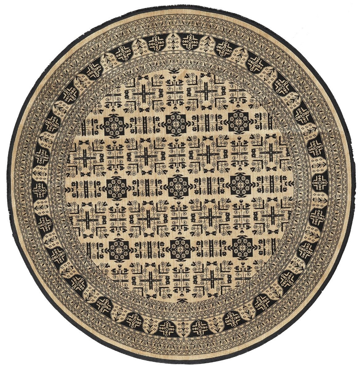 Carpet Avenue Teppich Alina - Afghan Khal Mohammadi 240x240, Rund, Höhe: 6 mm