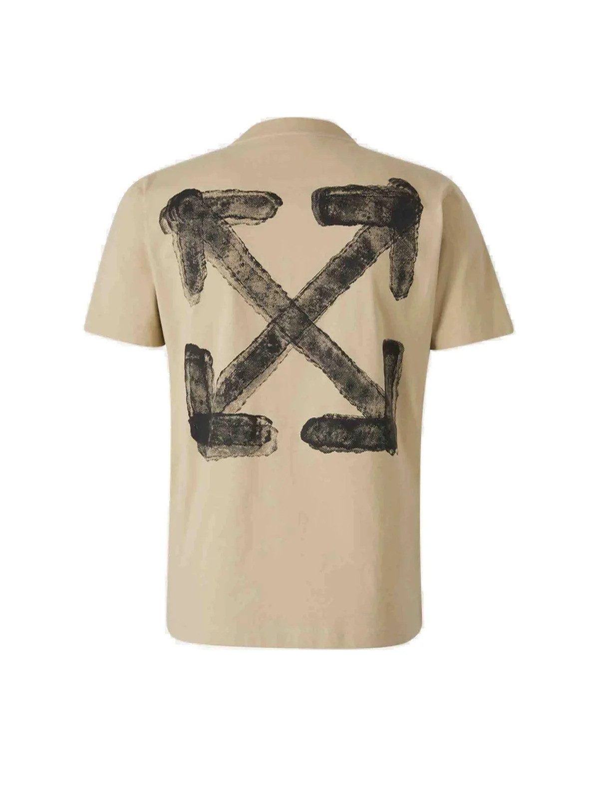 OFF-WHITE T-Shirt Beige jersey Spray Arrow günstig online kaufen