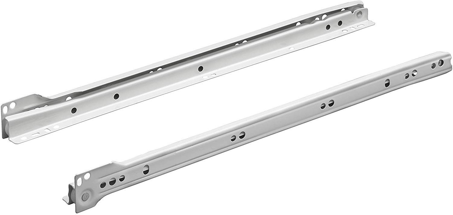 Hettich Auszug Hettich 1 Paar Rollschubführung Teilauszug FR 302 - 50 cm, weiß