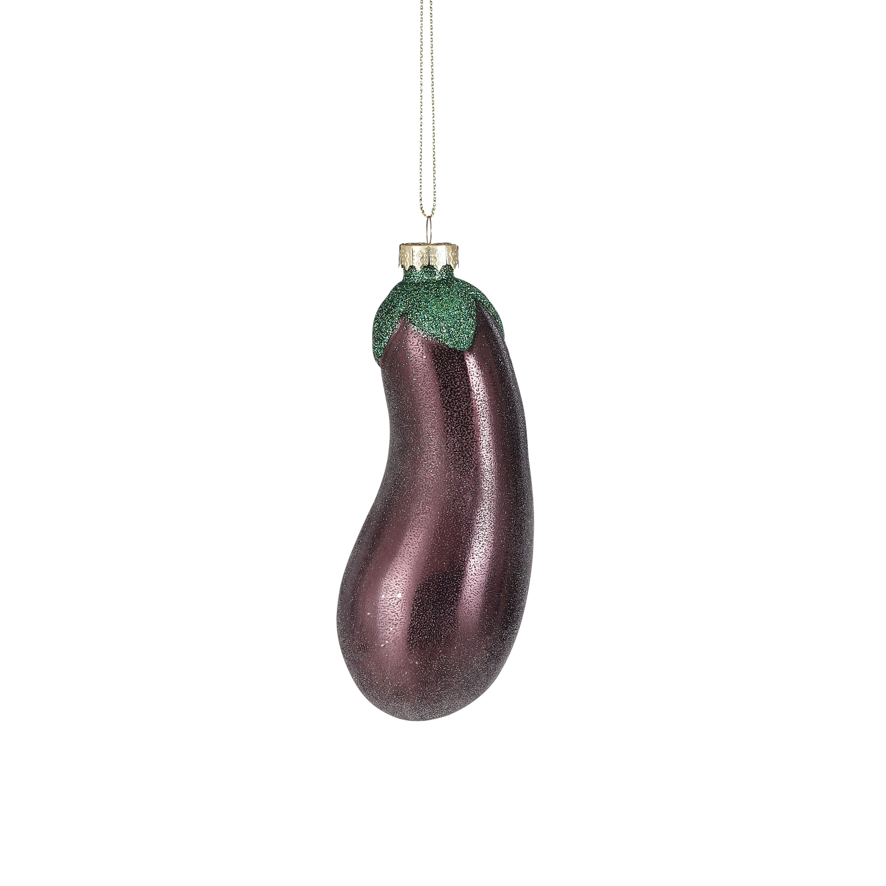 House of Seasons Weihnachtsbaumkugel House of Seasons Ornament Aubergine violett - h13,5xd5cm