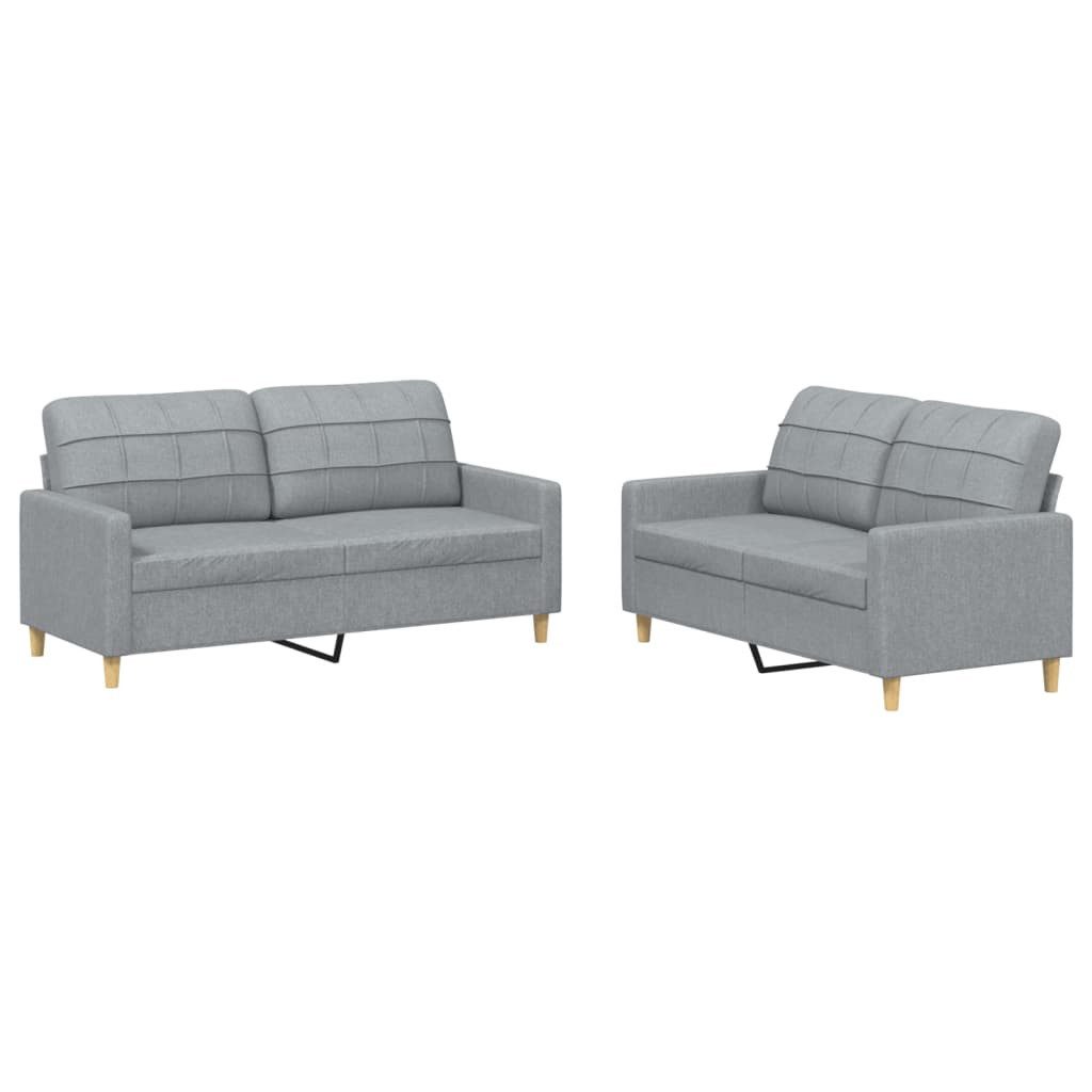 vidaXL Sofa 2-tlg. Sofagarnitur mit Kissen günstig online kaufen