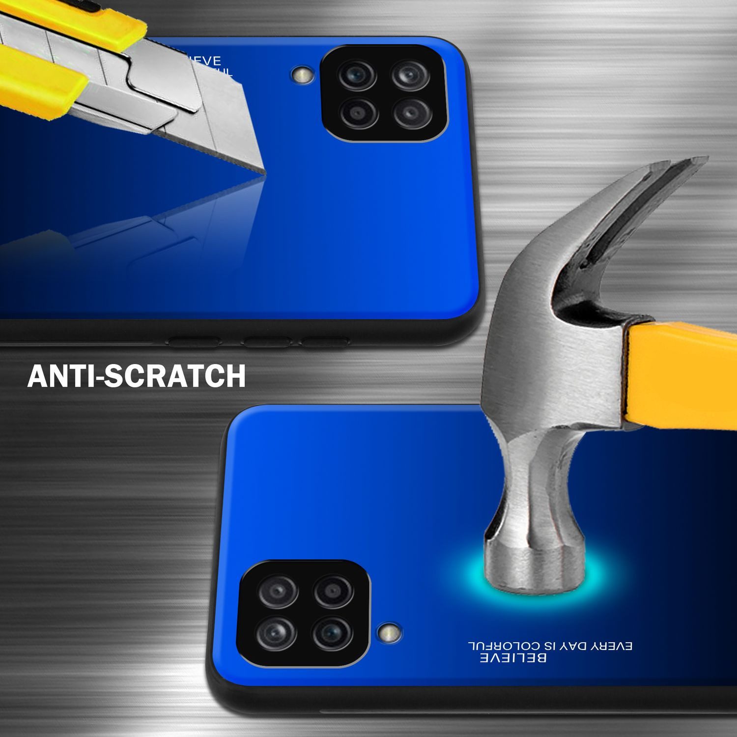 Cadorabo Handyhülle für Samsung Galaxy A12 / M12 Hülle Samsung Galaxy A12 / M12, Robustes Hard Case - Handy Schutzhülle - Hülle - Back Cover Bumper