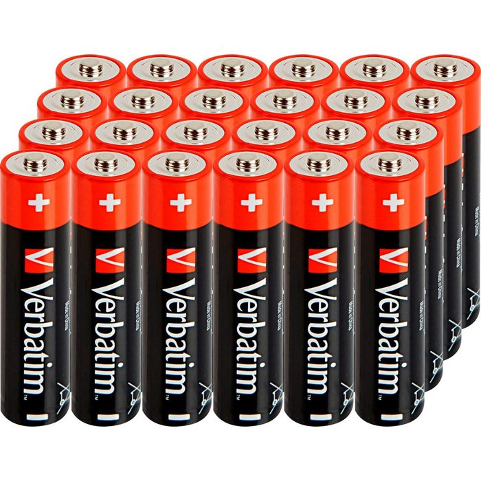 Verbatim 24er Pack Alkaline Micro AAA LR03 1.5V Retail Box Batterie (24 St)