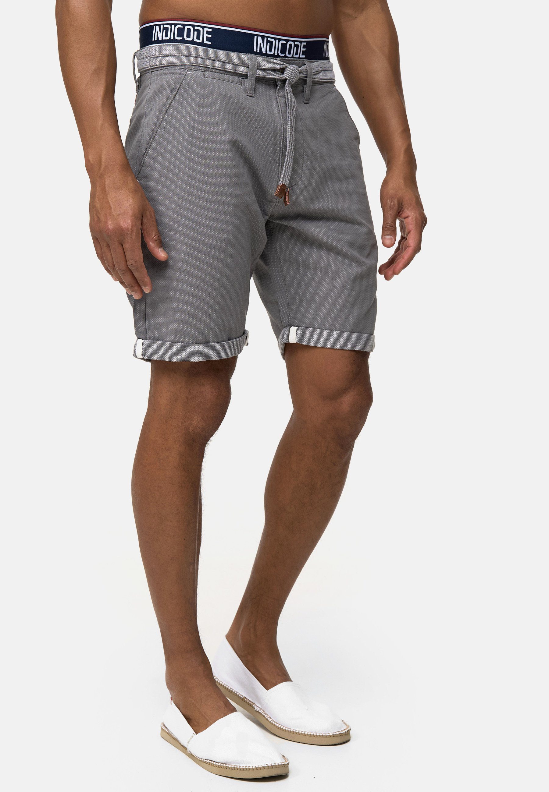 Indicode Chinoshorts Herren Acton Chino Shorts Herrenshorts praktische Chino Taschen