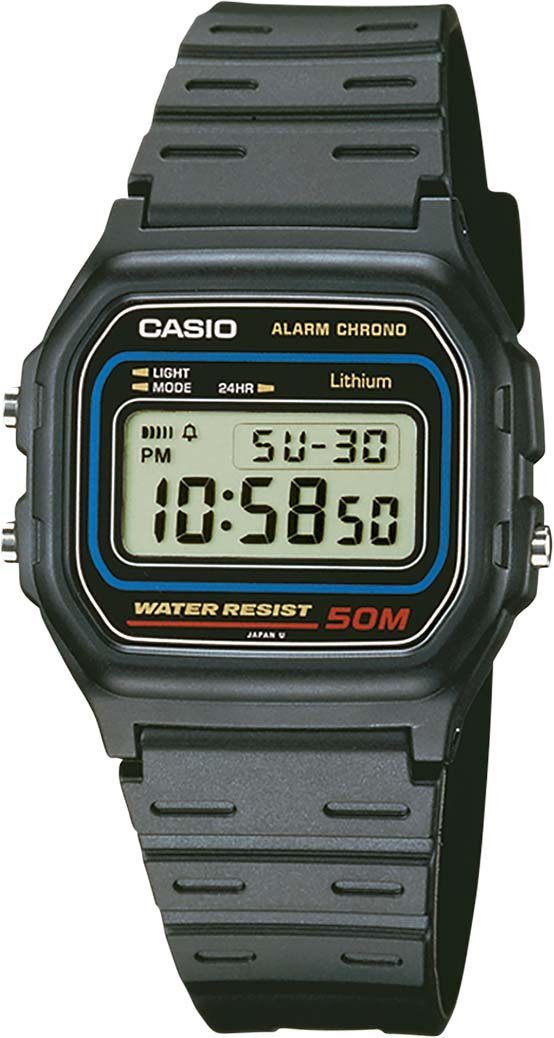 Casio Collection Chronograph W-59-1VQES, Quarzuhr, Armbanduhr, Damen, Herren, digital, Stoppfunktion