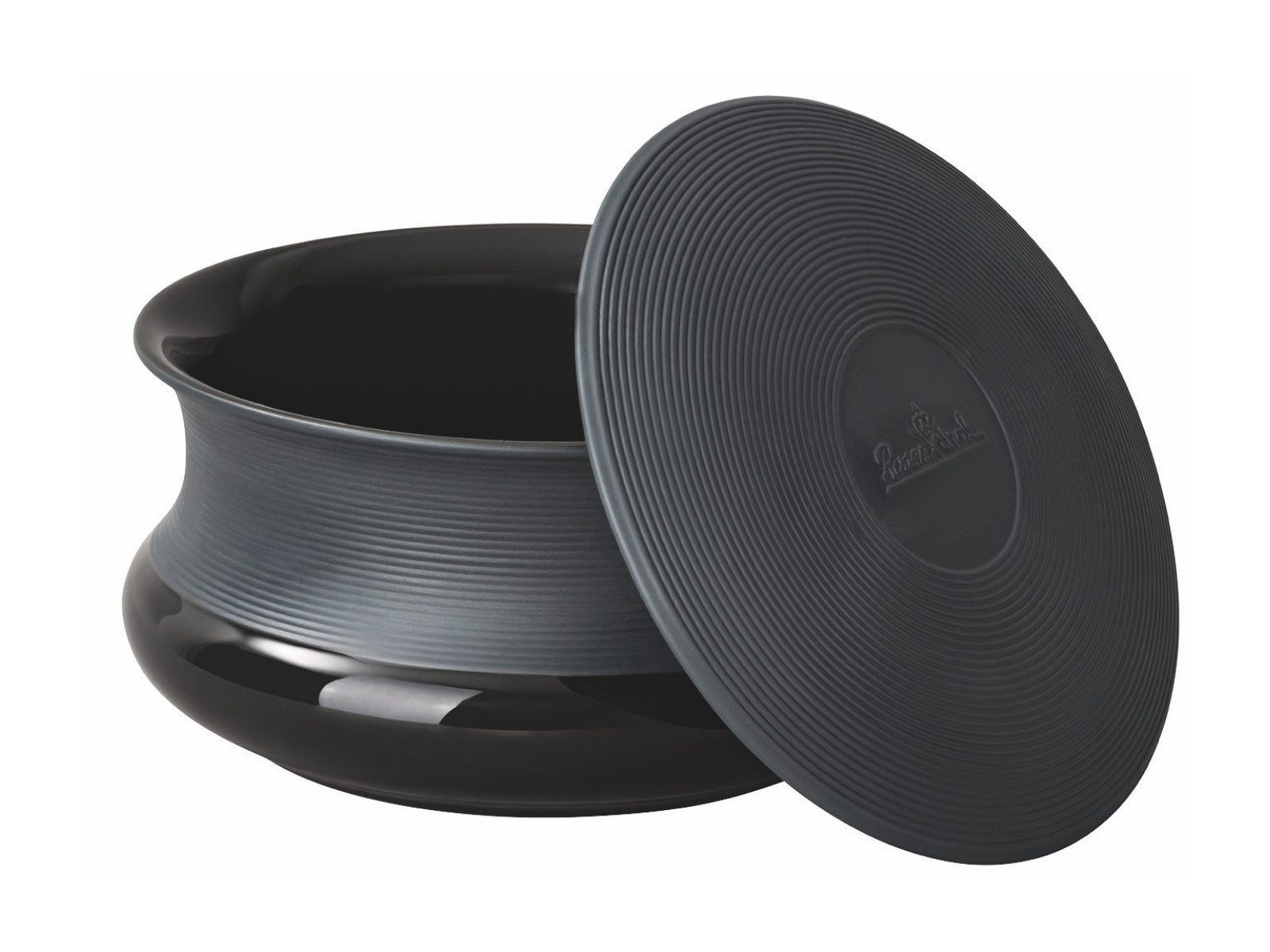 Rosenthal Vorratsdose Viiva Dose groß schwarz 14cm, Porzellan