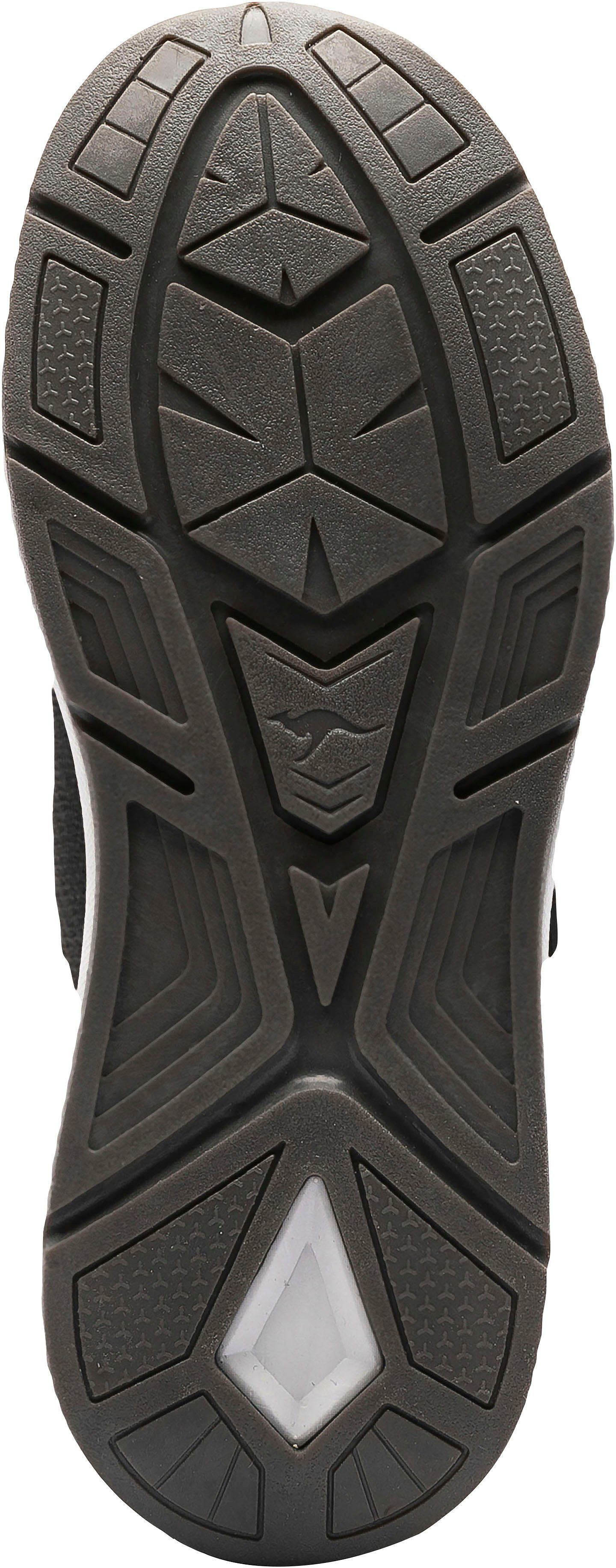 KangaROOS KD-Gym Klettverschluss Sneaker schwarz-gelb mit EV