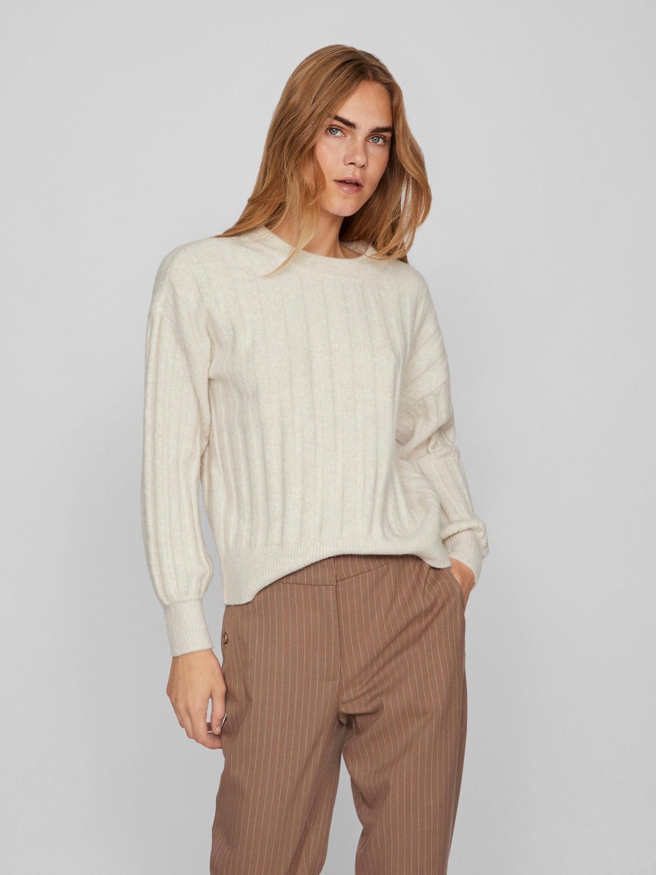 Strickpullover Strick Gerippt Elastisch VITYCIA