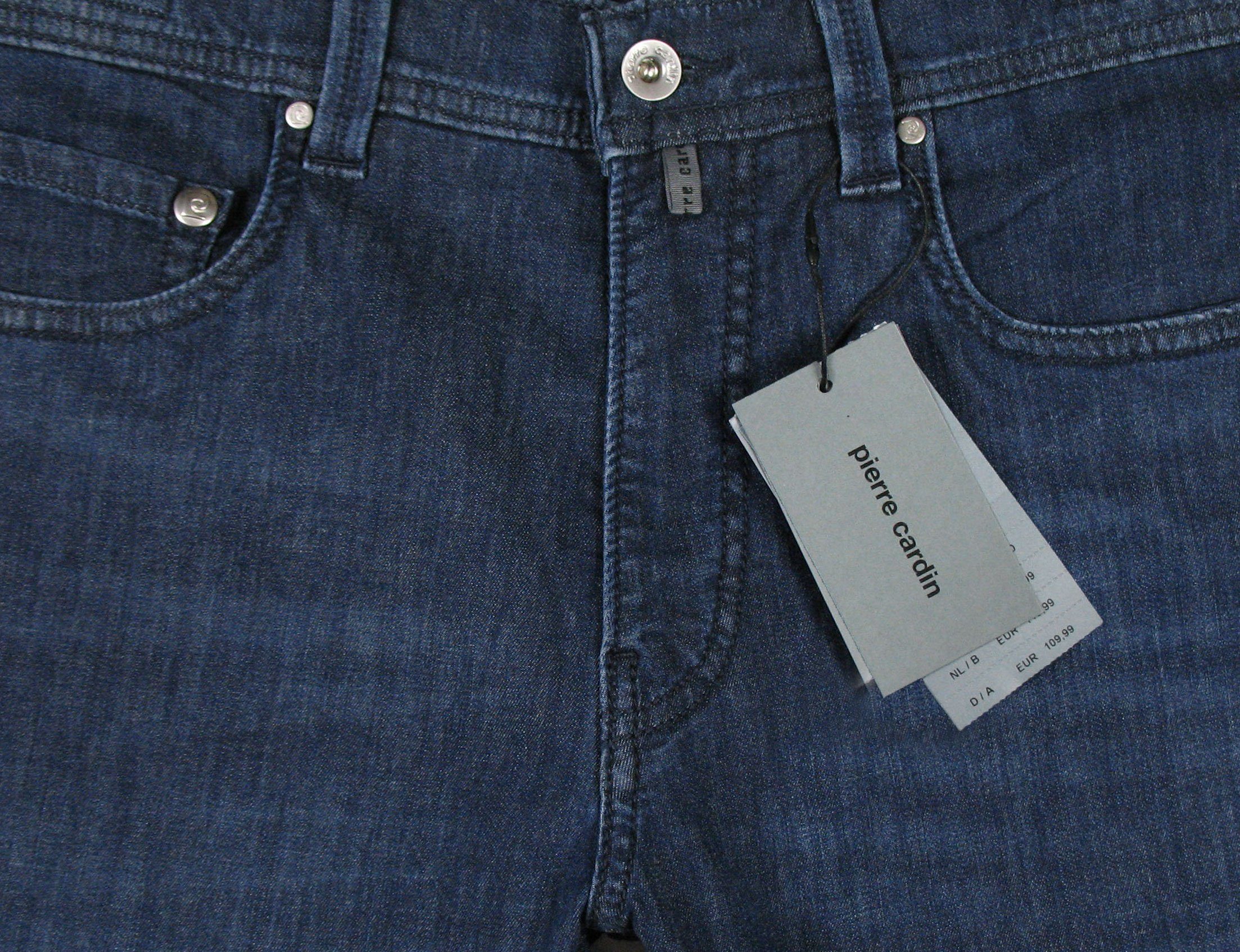 Pierre Tapered Lyon Dark Futureflex Cardin Blue Buffies 5-Pocket-Jeans Used Stretch Denim