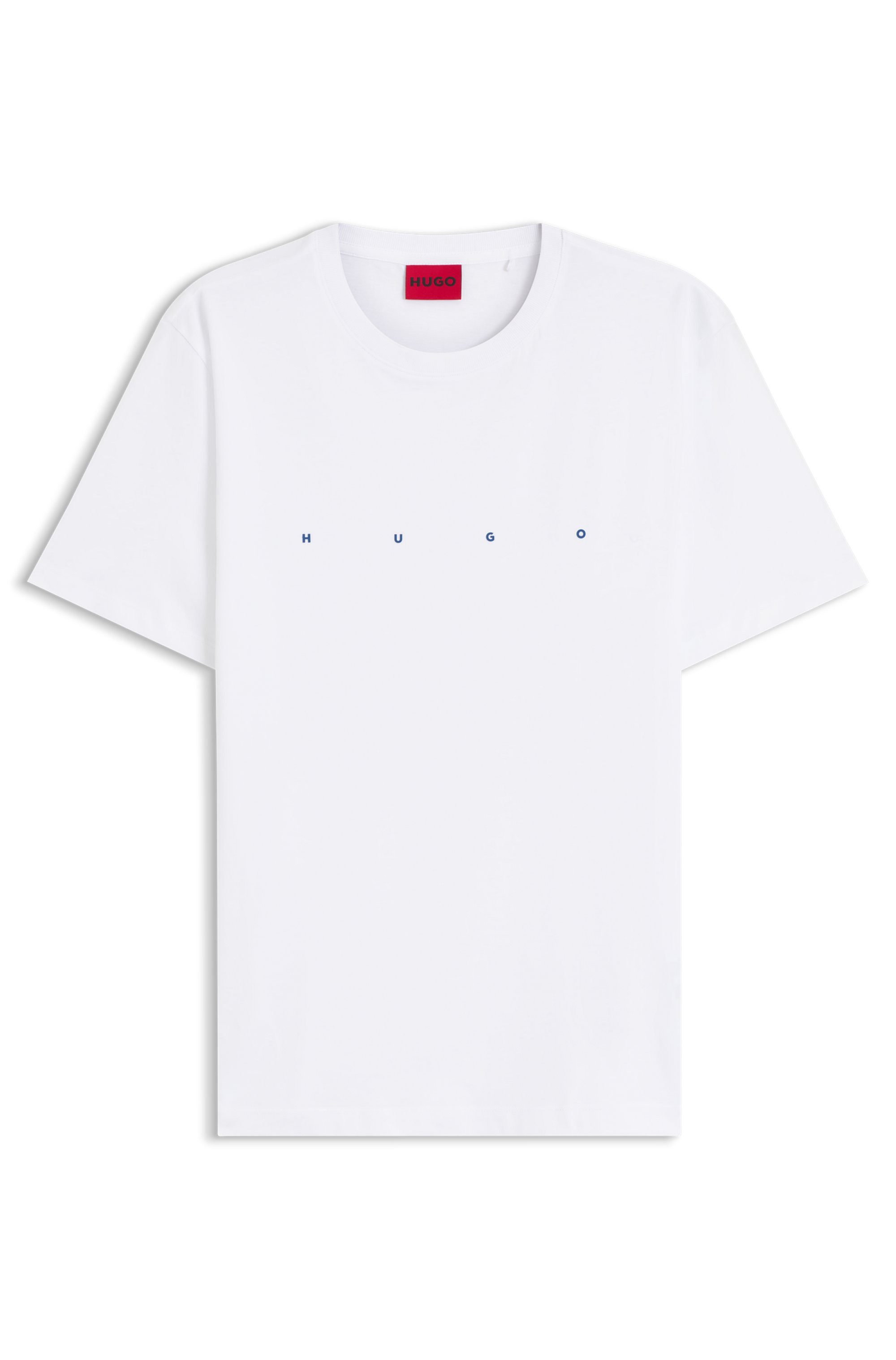 HUGO T-Shirt Dorosi Rundhalsausschnitt, Regular Fit, Logo-Schriftzug – Bild 4 von 5