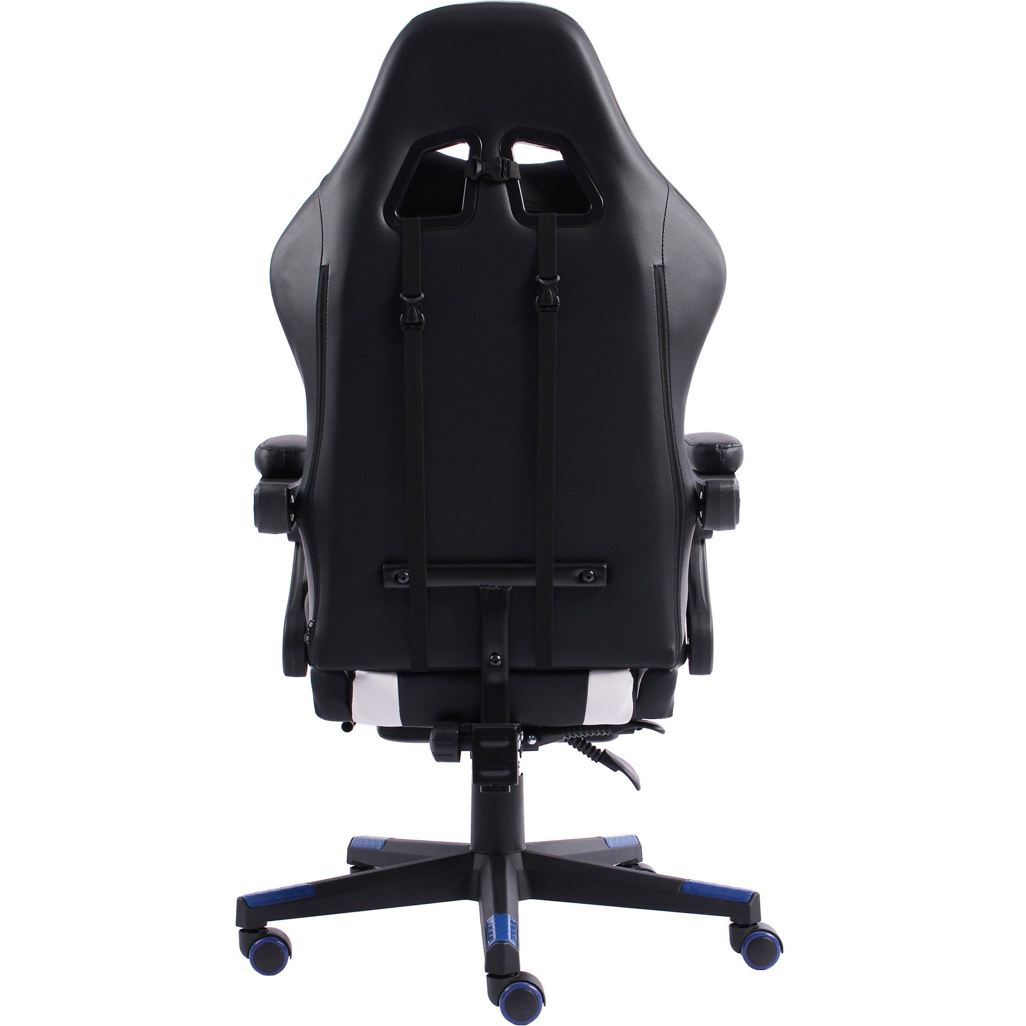 Racing-Design Fußstütze Schwarz/Weiß-Blau mit im TRISENS (1 Bürostuhl Chefsessel Gaming Stuhl Drehstuhl Arijus Stück),