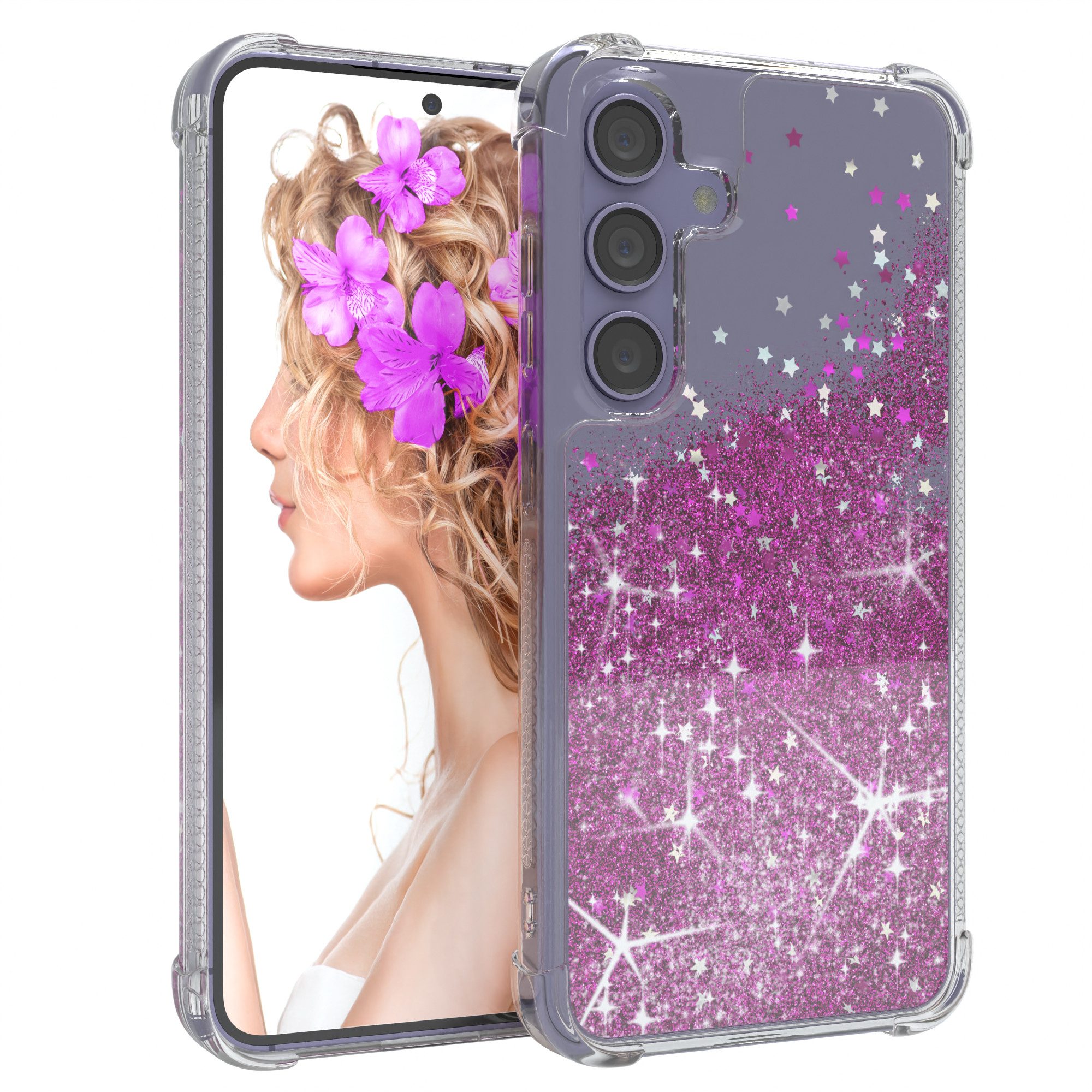 Handyhülle Liquid Glittery Case für Samsung Galaxy S24