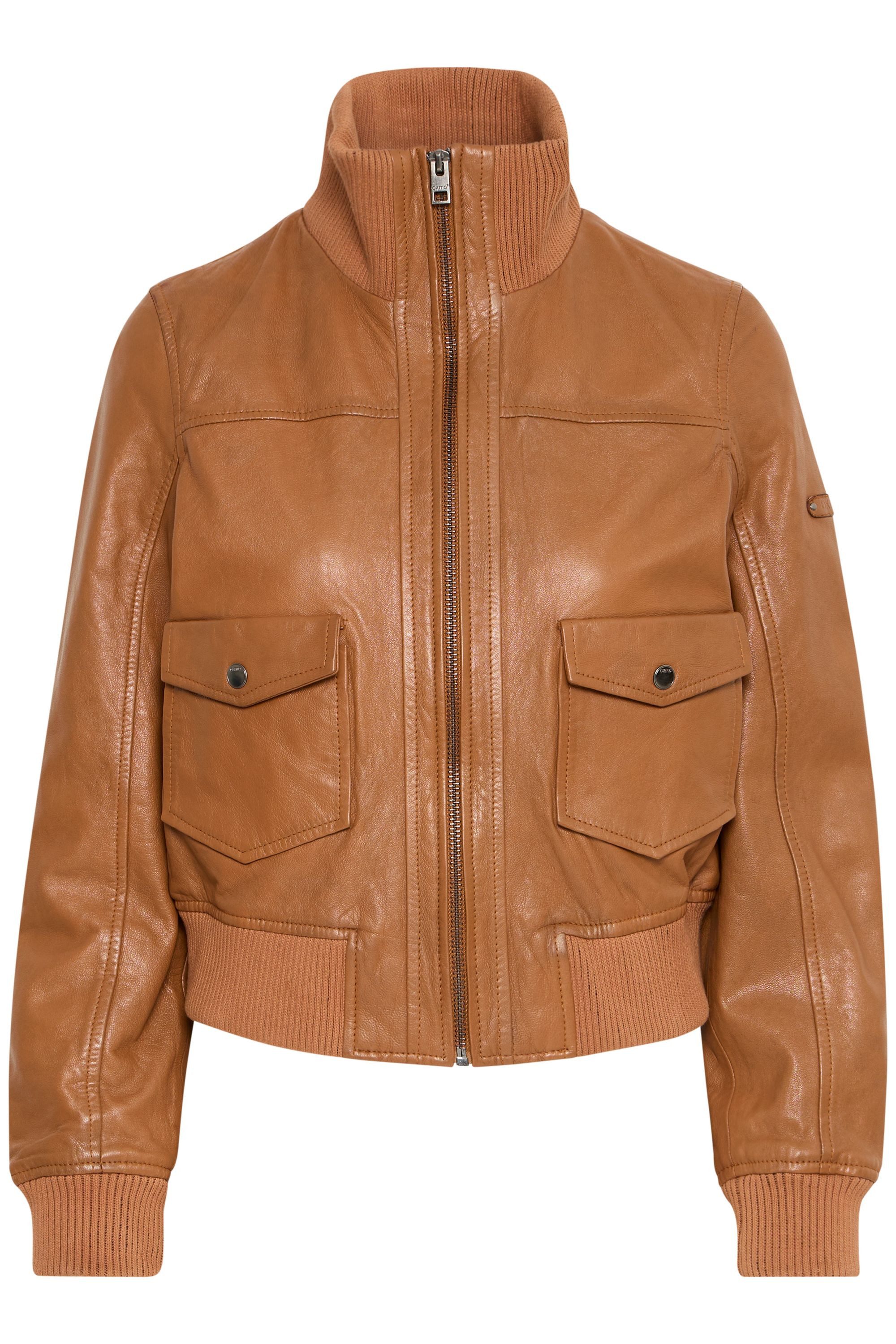 OXMO Lederjacke OXDenny Modische Echtlederjacke im Piloten-Stil günstig online kaufen