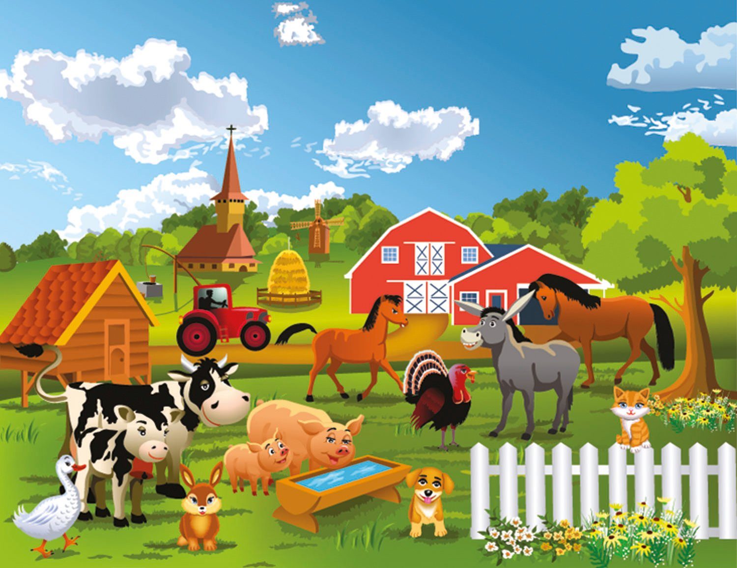Papermoon Fototapete Farm, Bauernhof, glatt günstig online kaufen