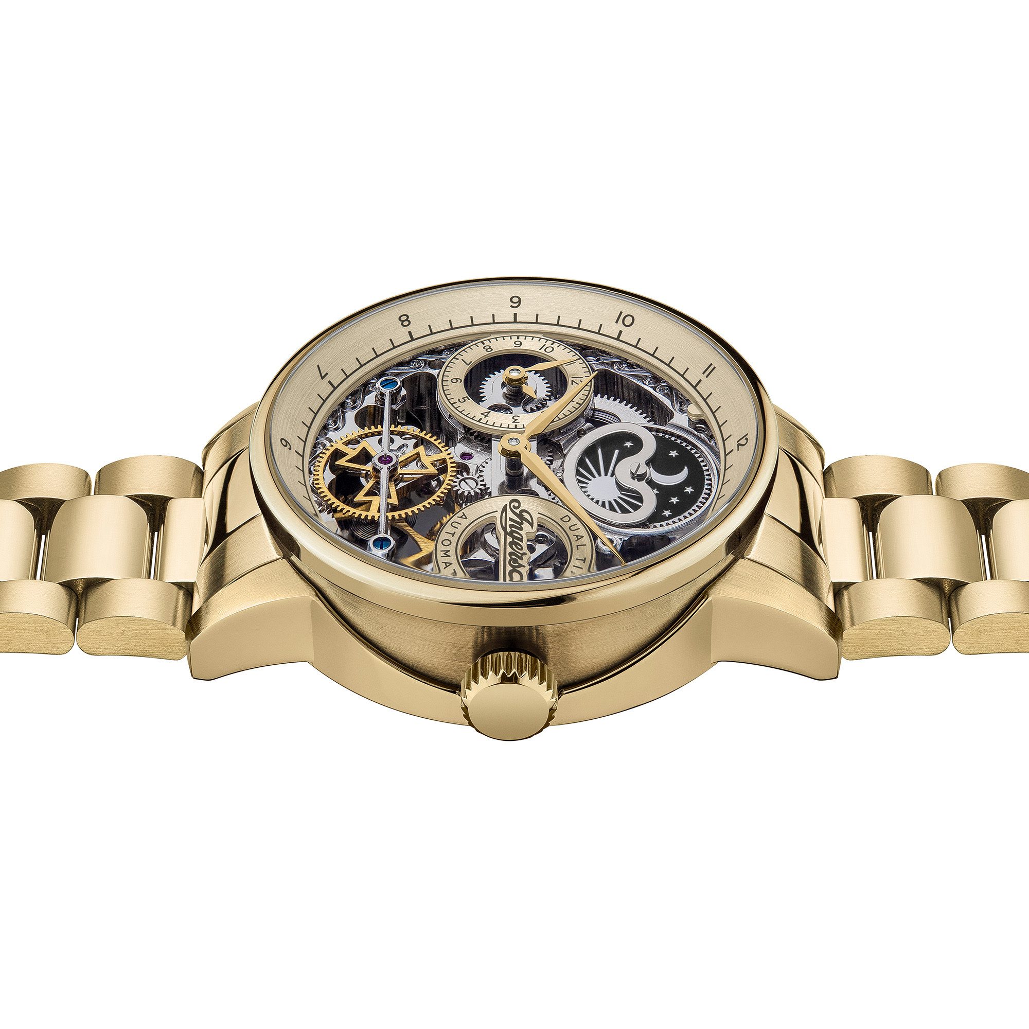 Ingersoll Automatikuhr The Jazz I07711, Armbanduhr, Herrenuhr, Mechanische Uhr, Edelstahlarmband, analog