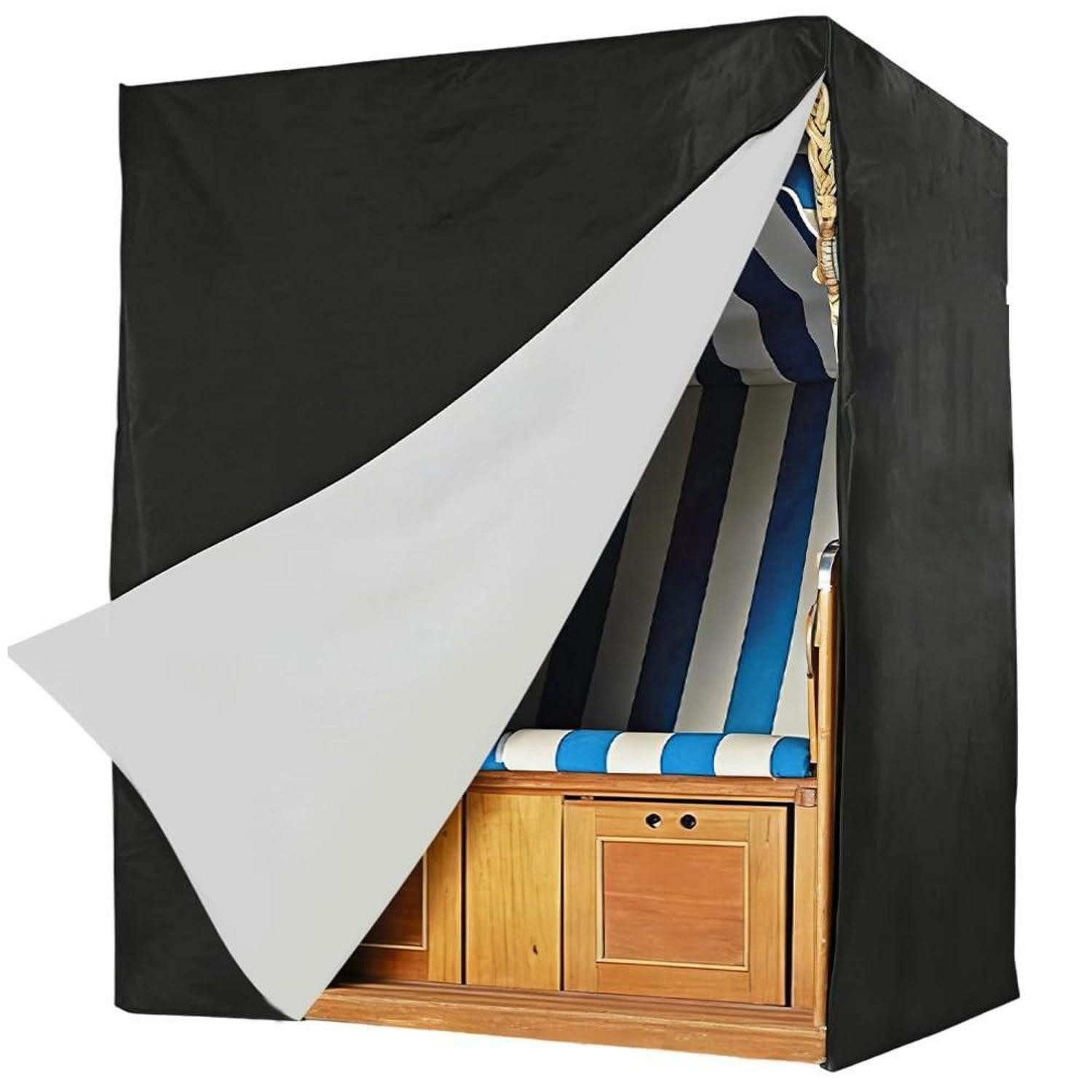 LuxusKollektion Strandkorb-Schutzhülle Strandkorb Schutzhülle Winterfest 135x105x175cm (1-St)