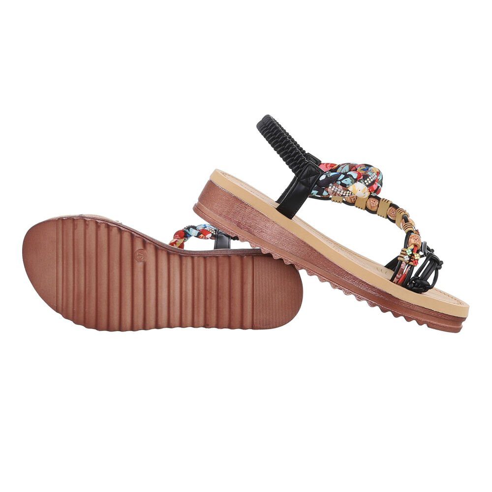 Ital-Design Damen Freizeit Riemchensandalette Keilabsatz/Wedge Keilsandalet günstig online kaufen