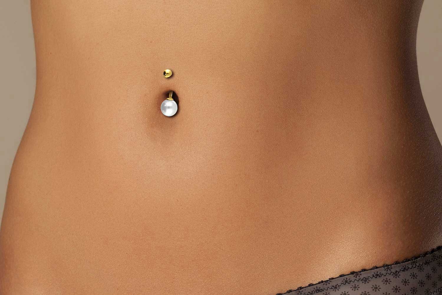 PIERCINGLINE Bauchnabelpiercing 18 Karat Gold Bananabell günstig online kaufen