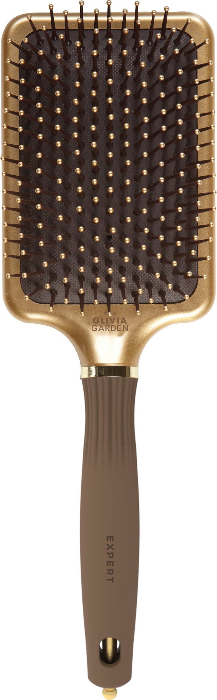 RECTANGULAR L Bristle EXPERT Nylon GARDEN CARE Haarbürste Gold&Brown OLIVIA