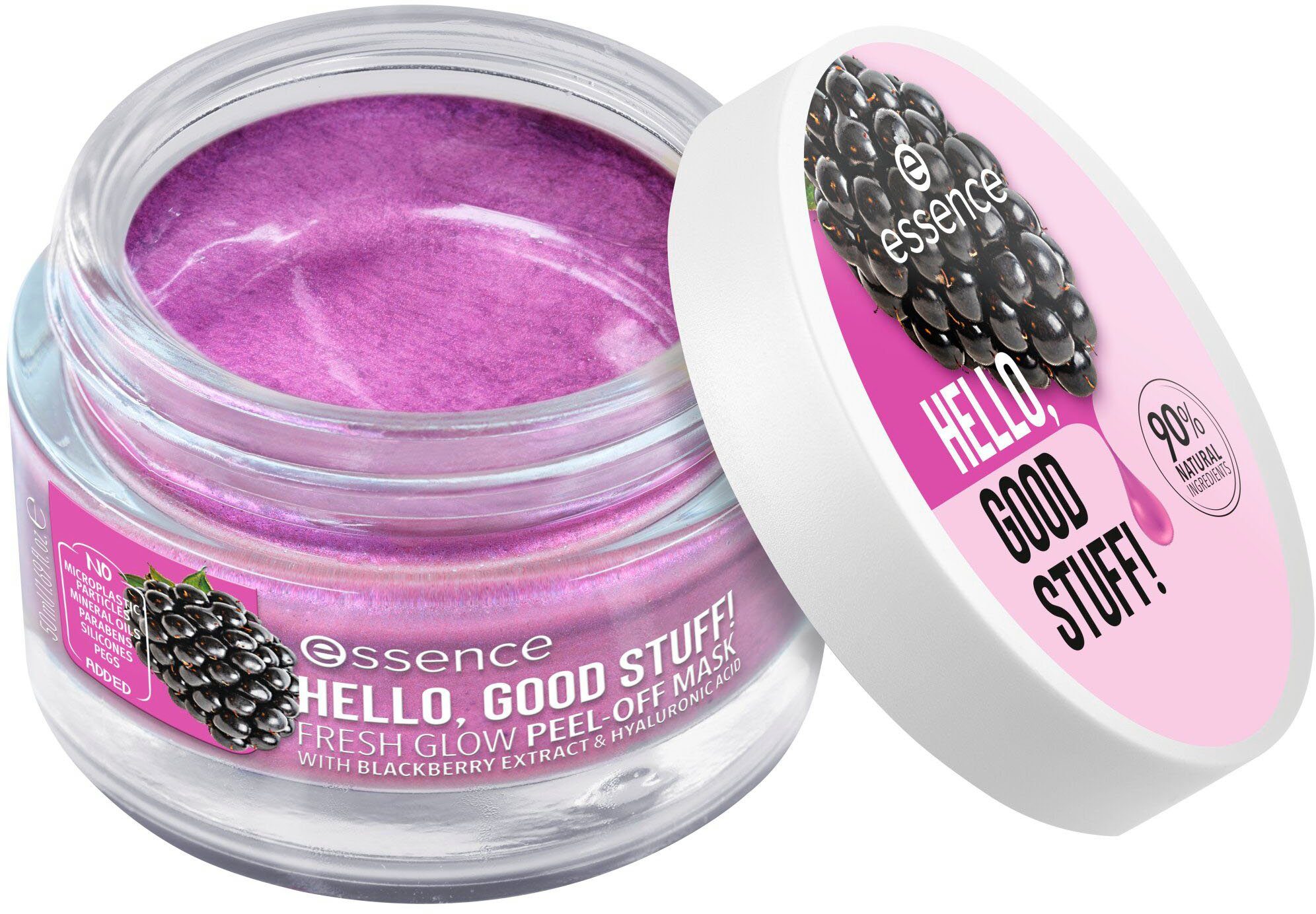 MASK, GOOD 3-tlg. Gesichtsmaske PEEL-OFF GLOW FRESH Essence HELLO, STUFF!