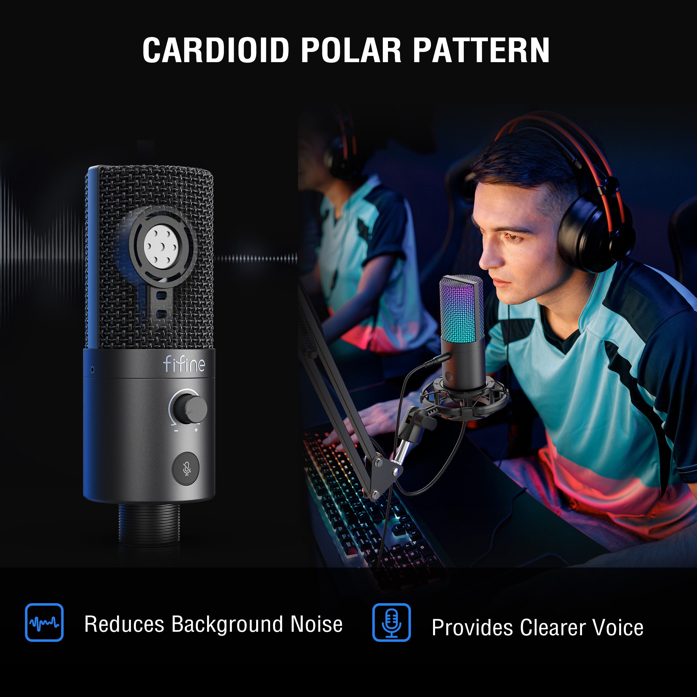 Leicke Streaming-Mikrofon MikrofonT669 pro2 - Gaming Mikrofon mit Arm