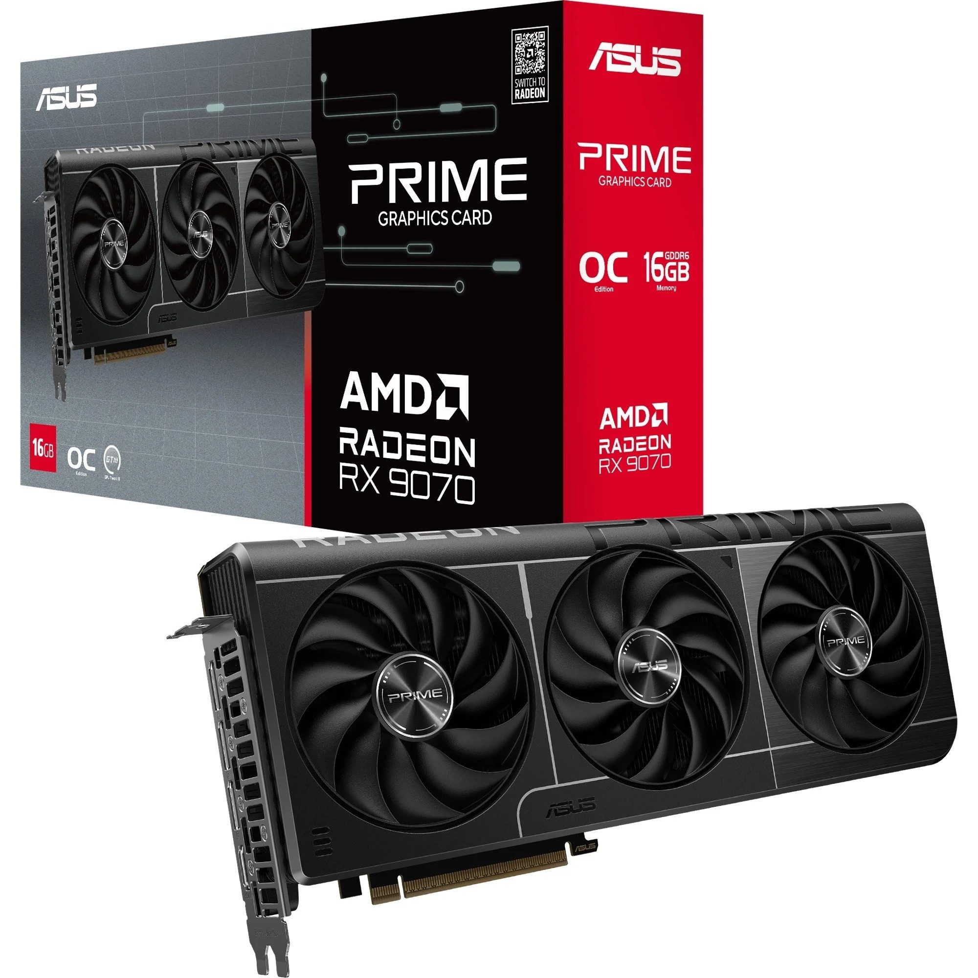 Prime Radeon RX 9070 OC Edition Gaming Grafikkarte