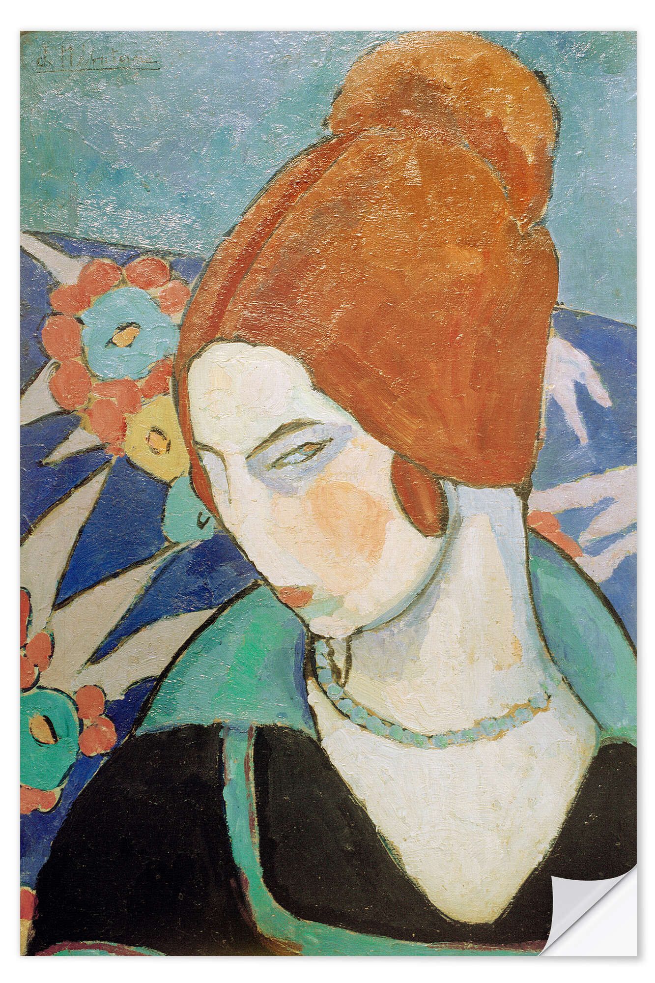 Posterlounge Wandbild Selbstporträt, Jeanne Hebuterne, erhältlich als Poster, Leinwandbild, Wandsticker oder Acrylglasbild