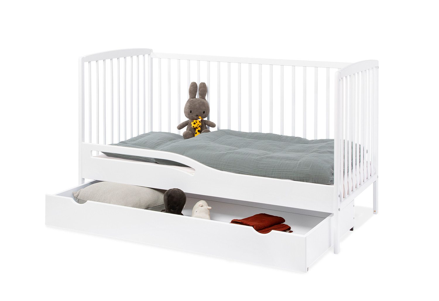Pinolino® Babybett Kinderbett-Set 'Malte' inkl. Bettkasten, 2-tlg.