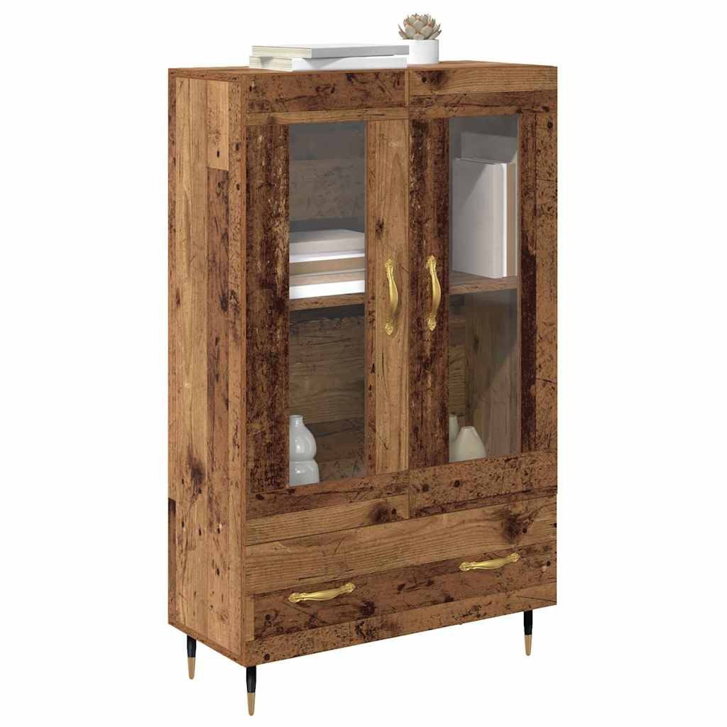vidaXL Vitrine 69,5 x 31 x 115 cm Hochboard Altholz 69,5x31x115 cm Spanplatte