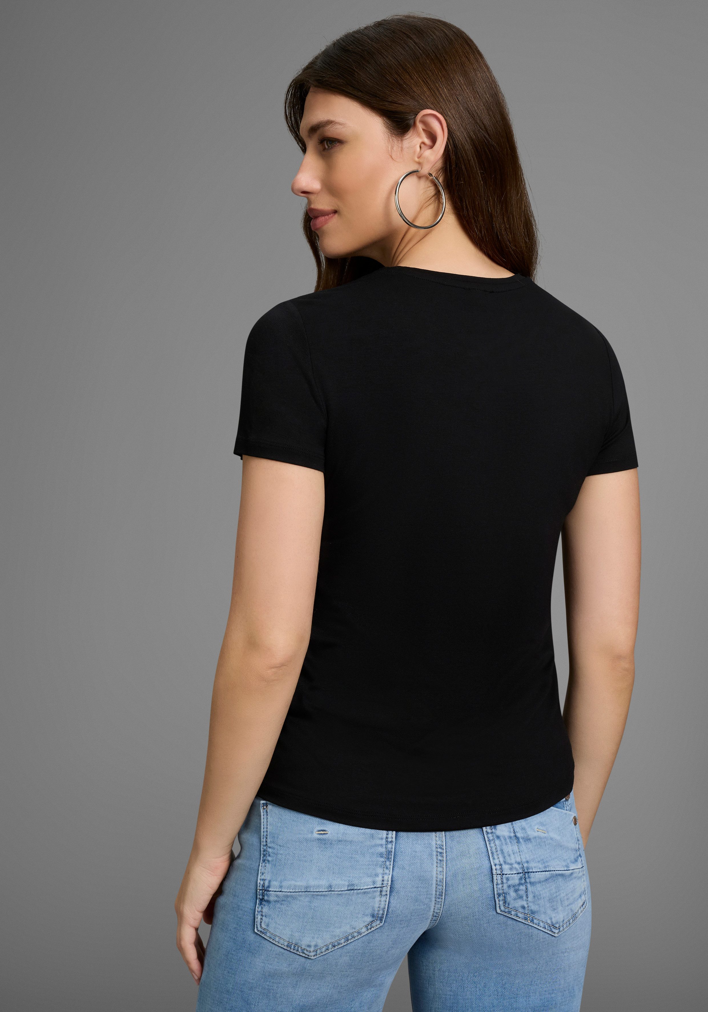 Laura Scott T-Shirt mit Folien-Print - NEUE KOLLEKTION günstig online kaufen