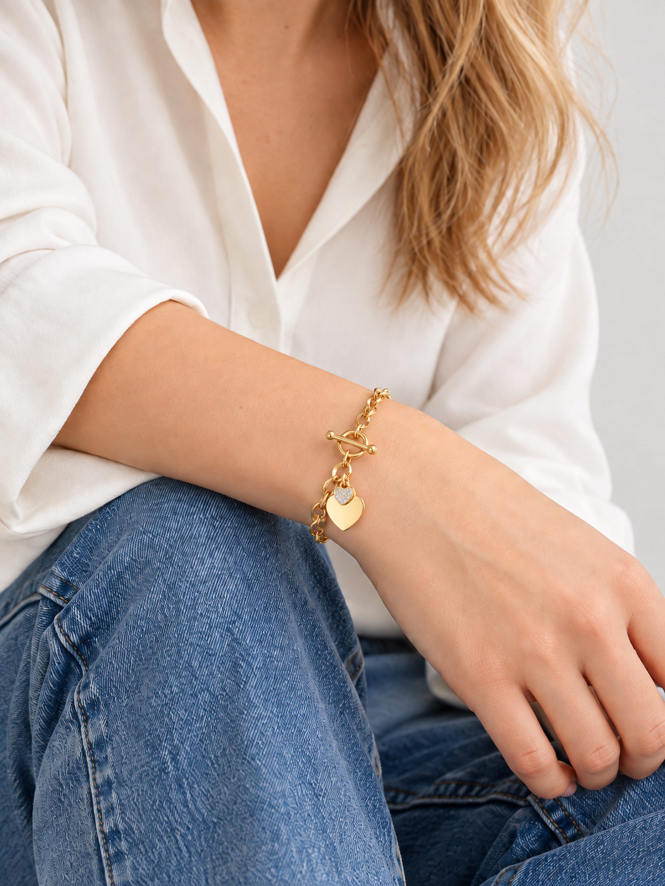 COLLEZIONE ALESSANDRO Armband Strassherz (1-tlg) – Bild 4 von 4