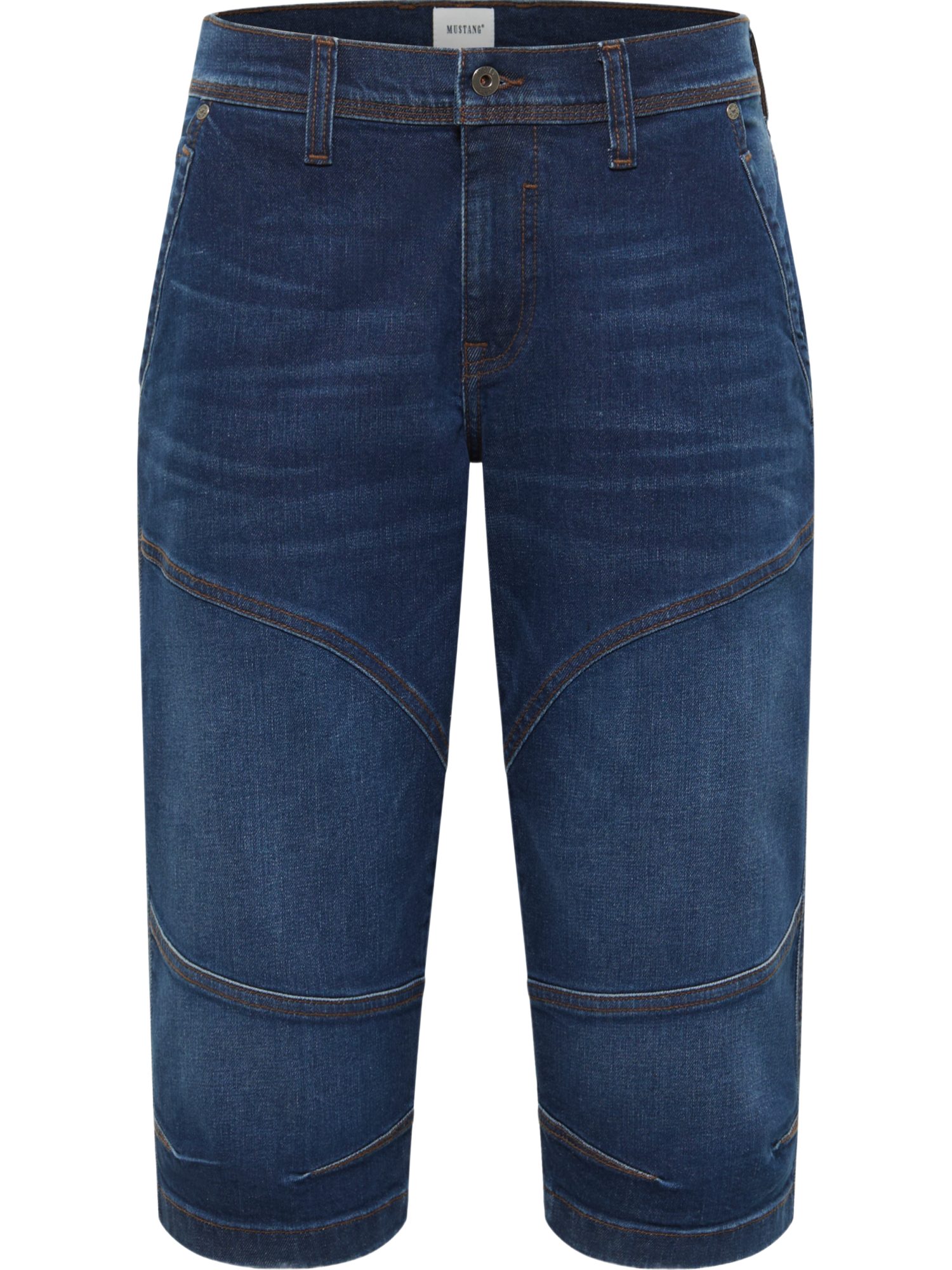 MUSTANG Jeansshorts H blau,Casual,Baumwolle,Unifarben,Straight Leg,Mittel