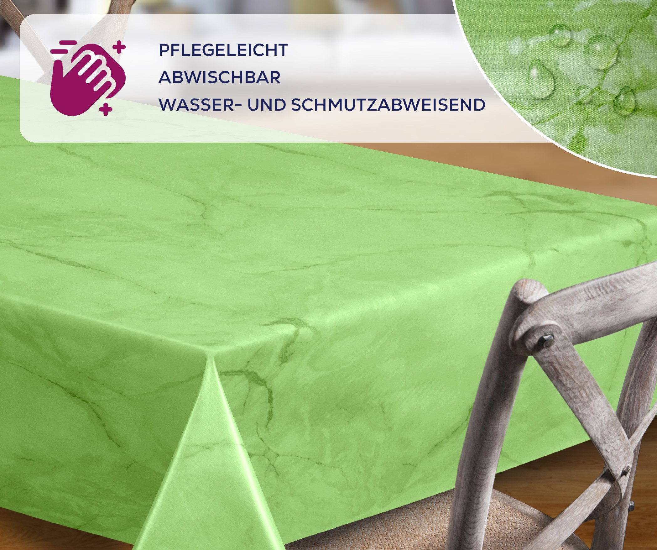 Beautex Tischdecke Wachstuchtischdecke abwischbar, Gartentischdecke Marmors günstig online kaufen