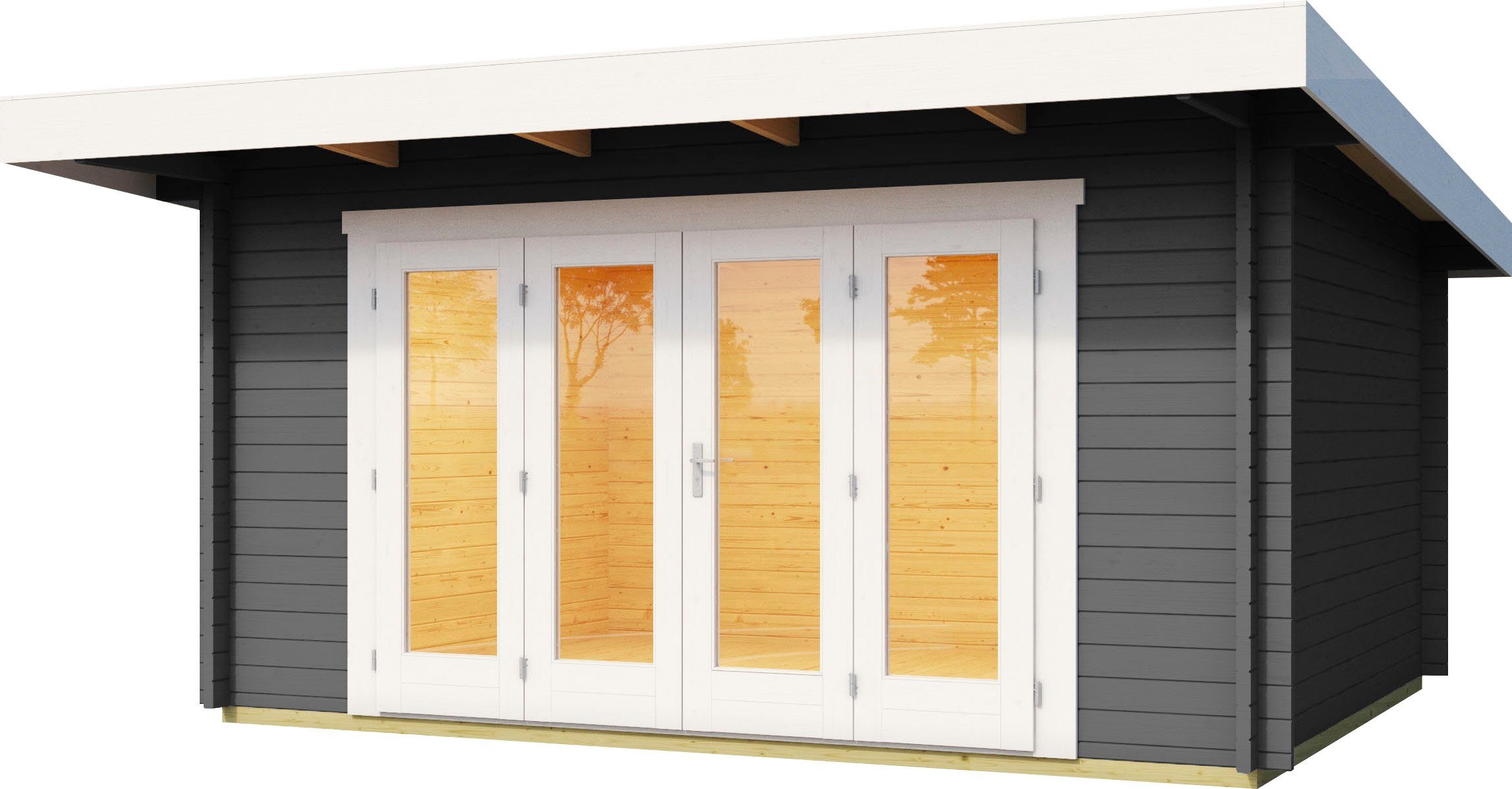 LASITA MAJA Gartenhaus SUSSEX, BxT: 410x320 cm, (Set, inkl. Fussbodenbretter zum verlegen)