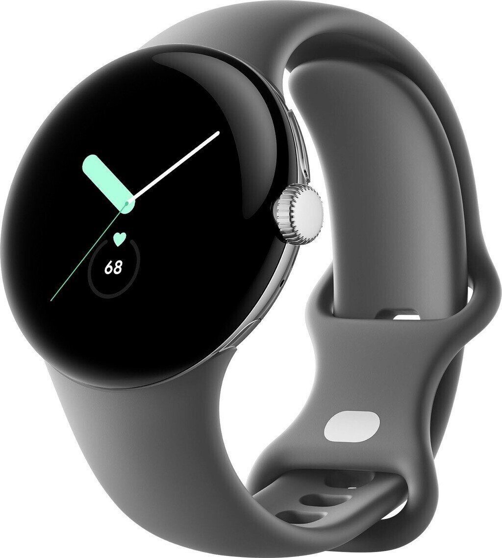 Pixel Watch LTE - Smartwatch - polished silver/charcoal Smartwatch