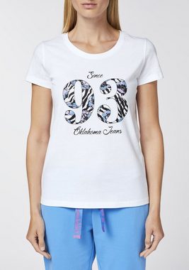 Oklahoma Jeans Print-Shirt mit gemustertem 93-Motiv