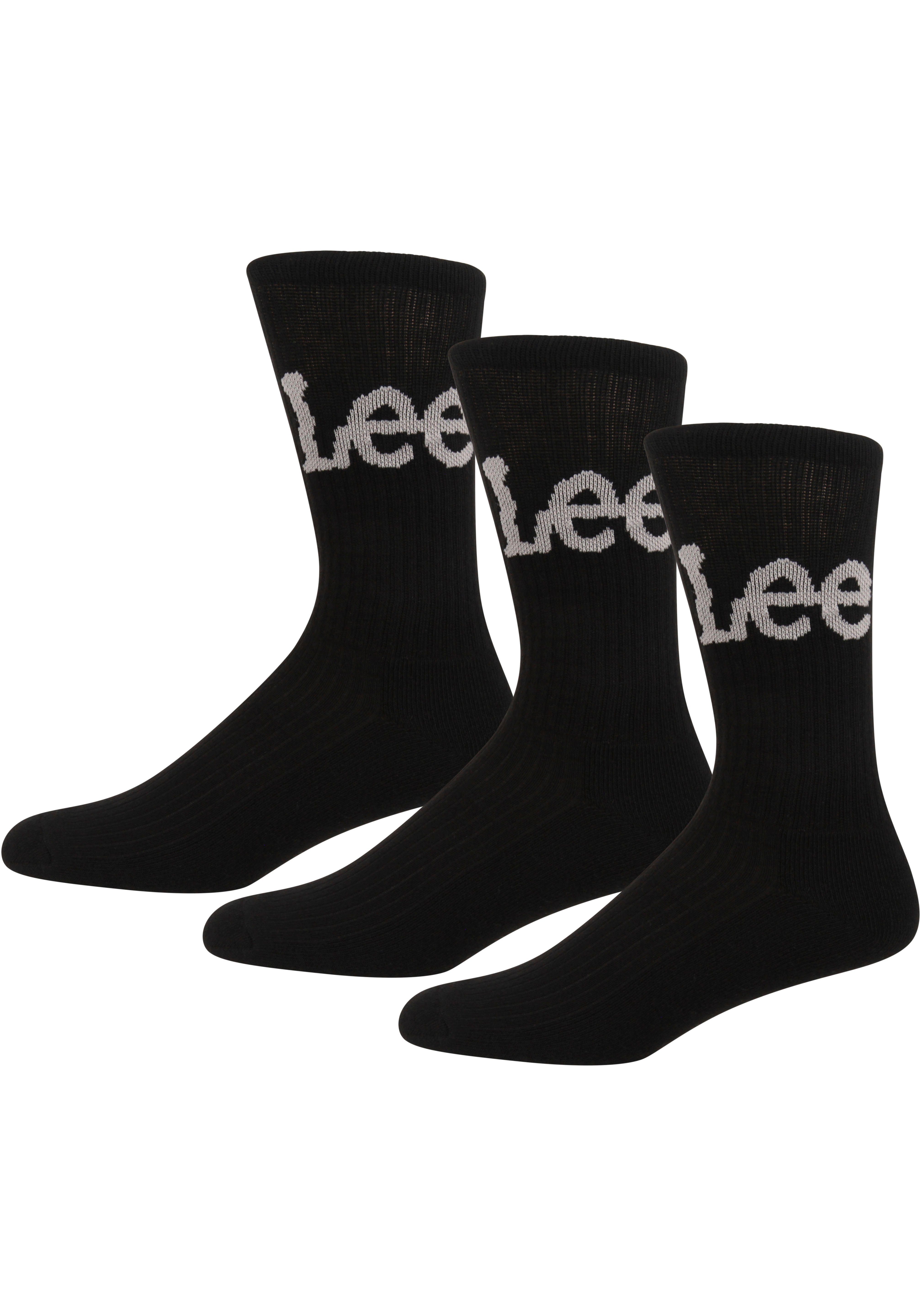 Sports Black Lee Unisex CROBETT Socks 3-Paar) Lee® (Packung, Sportsocken