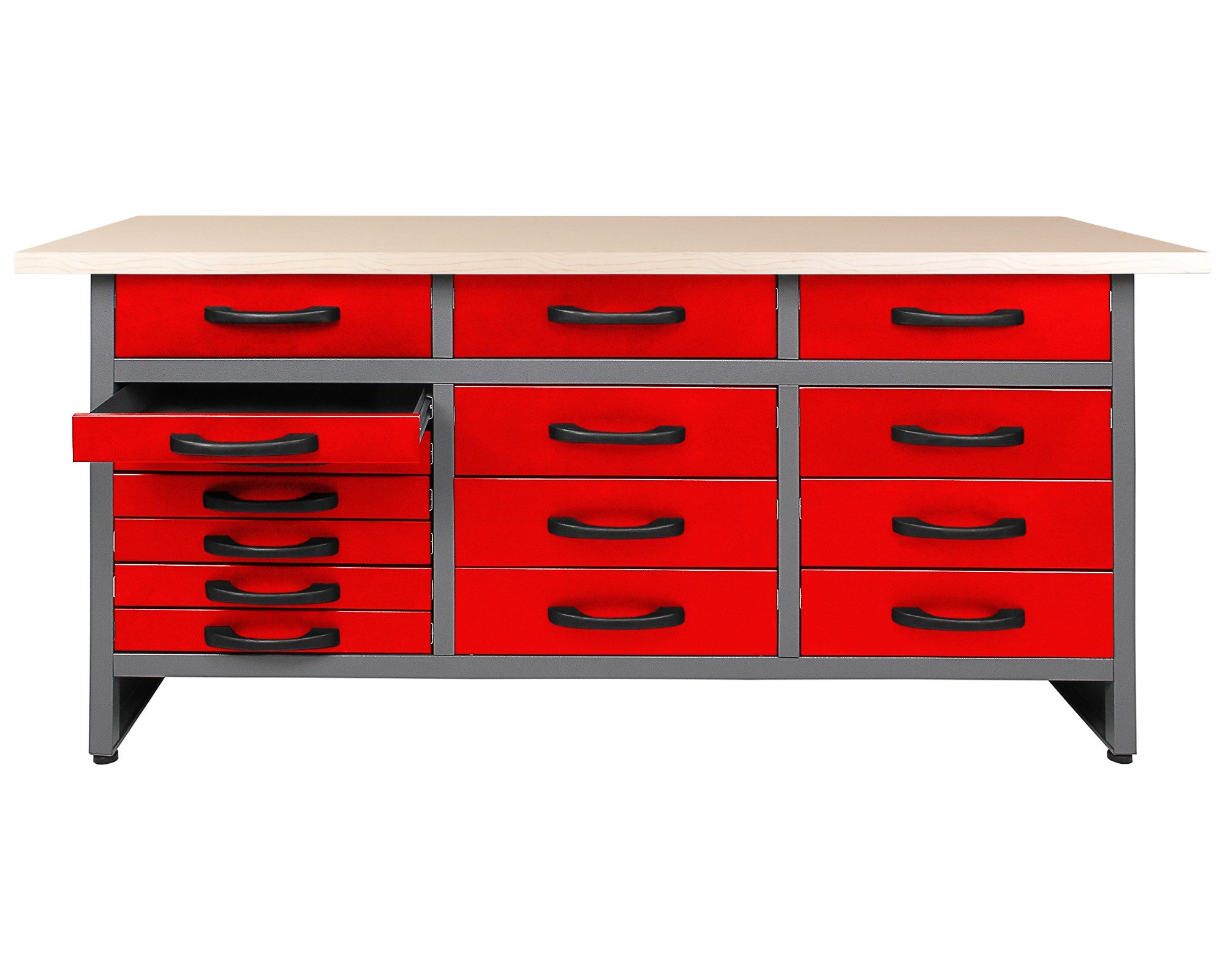 ONDIS24 Werkbank Ondis24 Werkbank Arbeitsplatte 160cm Werktisch rot