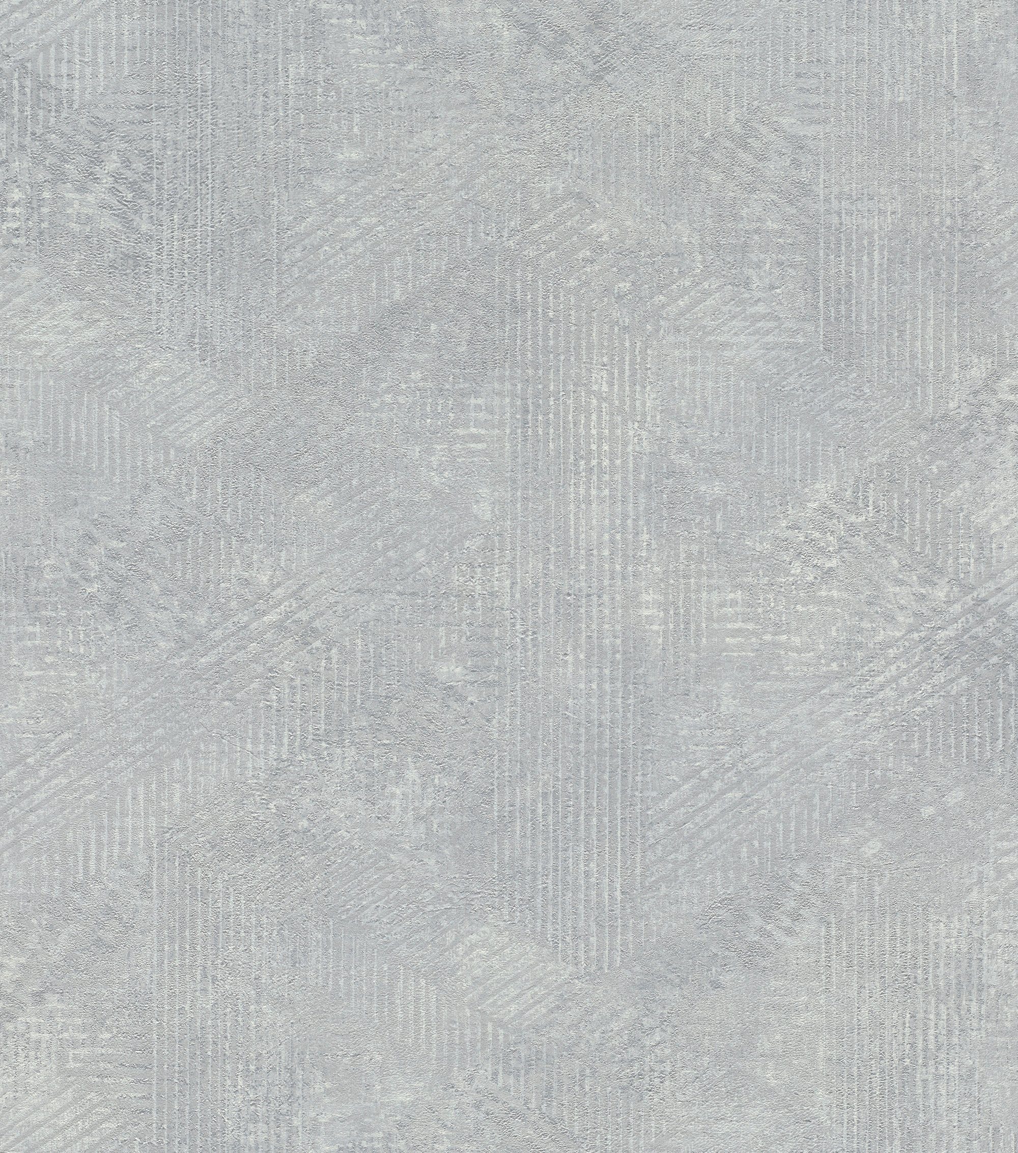 Rasch Vliestapete Finca, geprägt, gemustert, geometrisch, (1 St) grau/steingrau