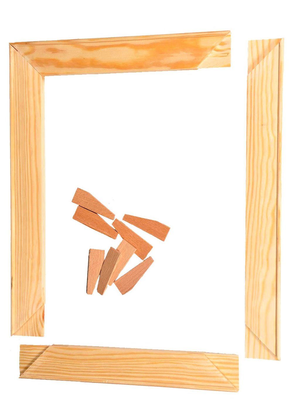 Marussia Kreativset Keilrahmen Bausatz Holzleisten Set mit Keilen zur Selbstmontage, 40x4, (embroidery kit by Marussia)