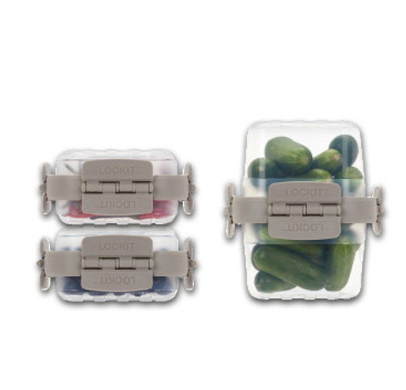 Fresh Choice Vorratsdose LOCKIT Snack Combo Aufbewahrungsdose, (9-tlg., 4x 170ml, 2x 460ml, 3x Verschlussring), Patentiertes System, ausgezeichnet mit dem iF Design Award 2026