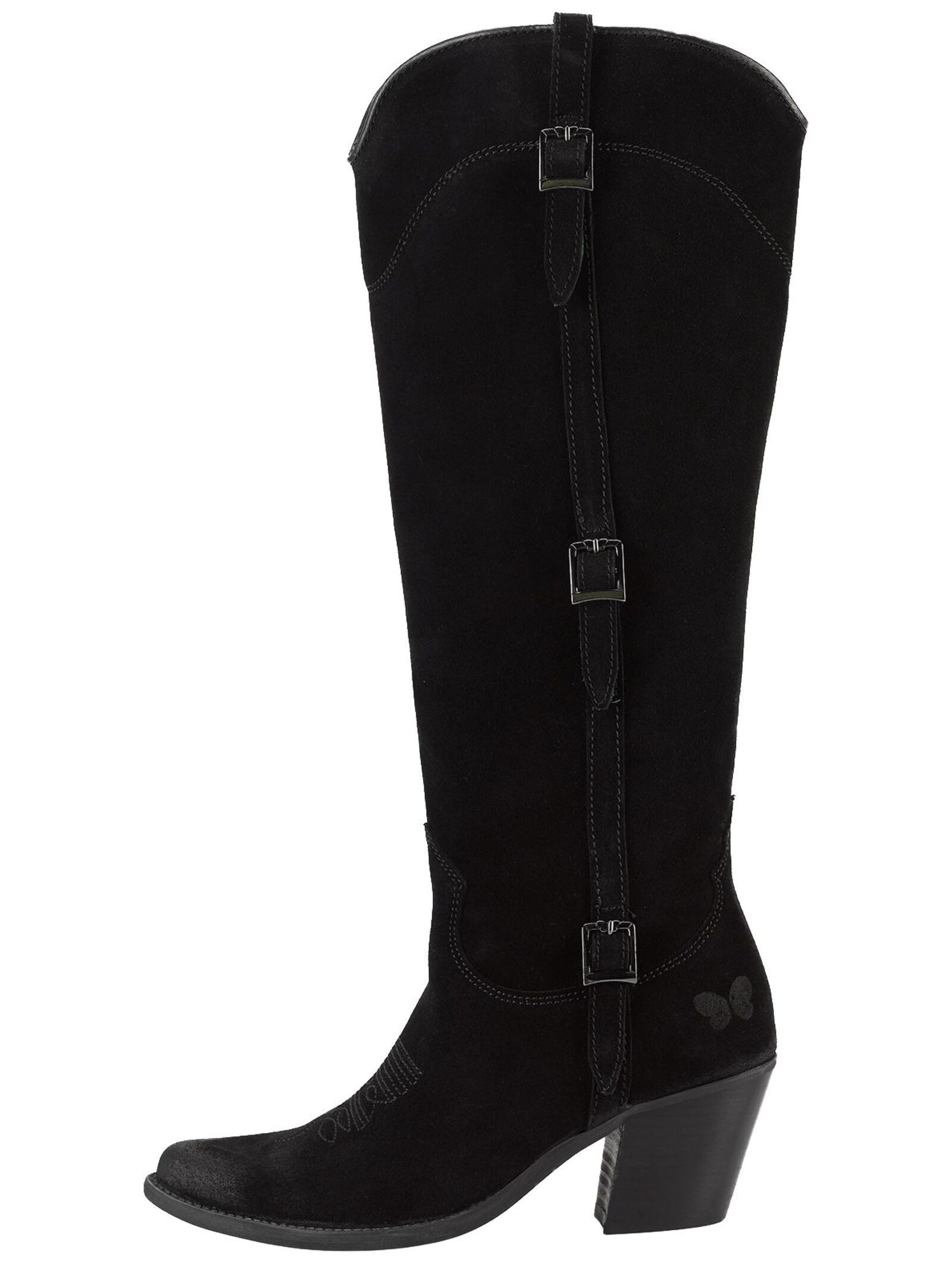 Felmini Stiefel Veloursleder . Bikerboots