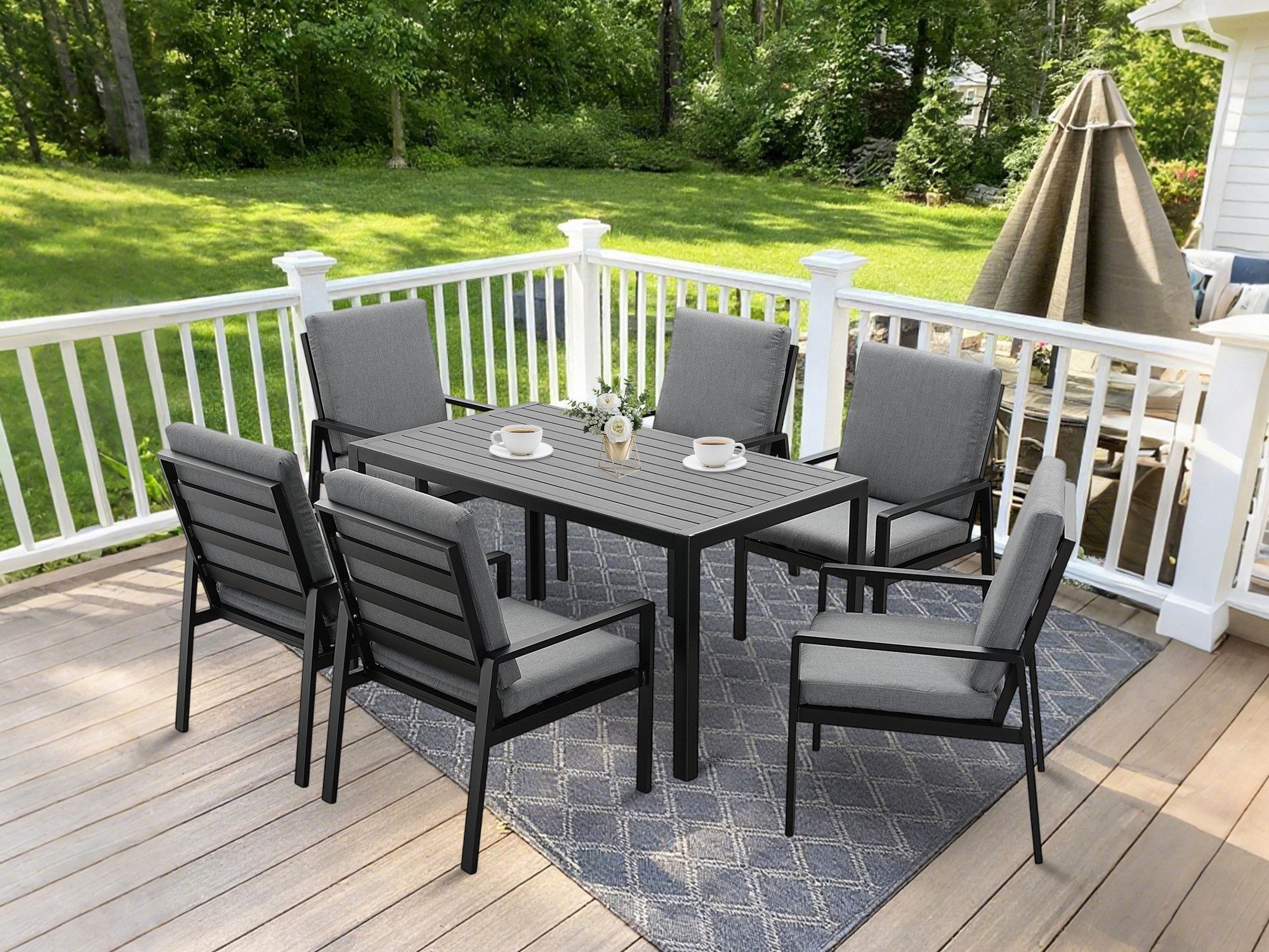 MeXo Gartenlounge-Set Gartenmöbel Set Aluminium, hoher günstig online kaufen