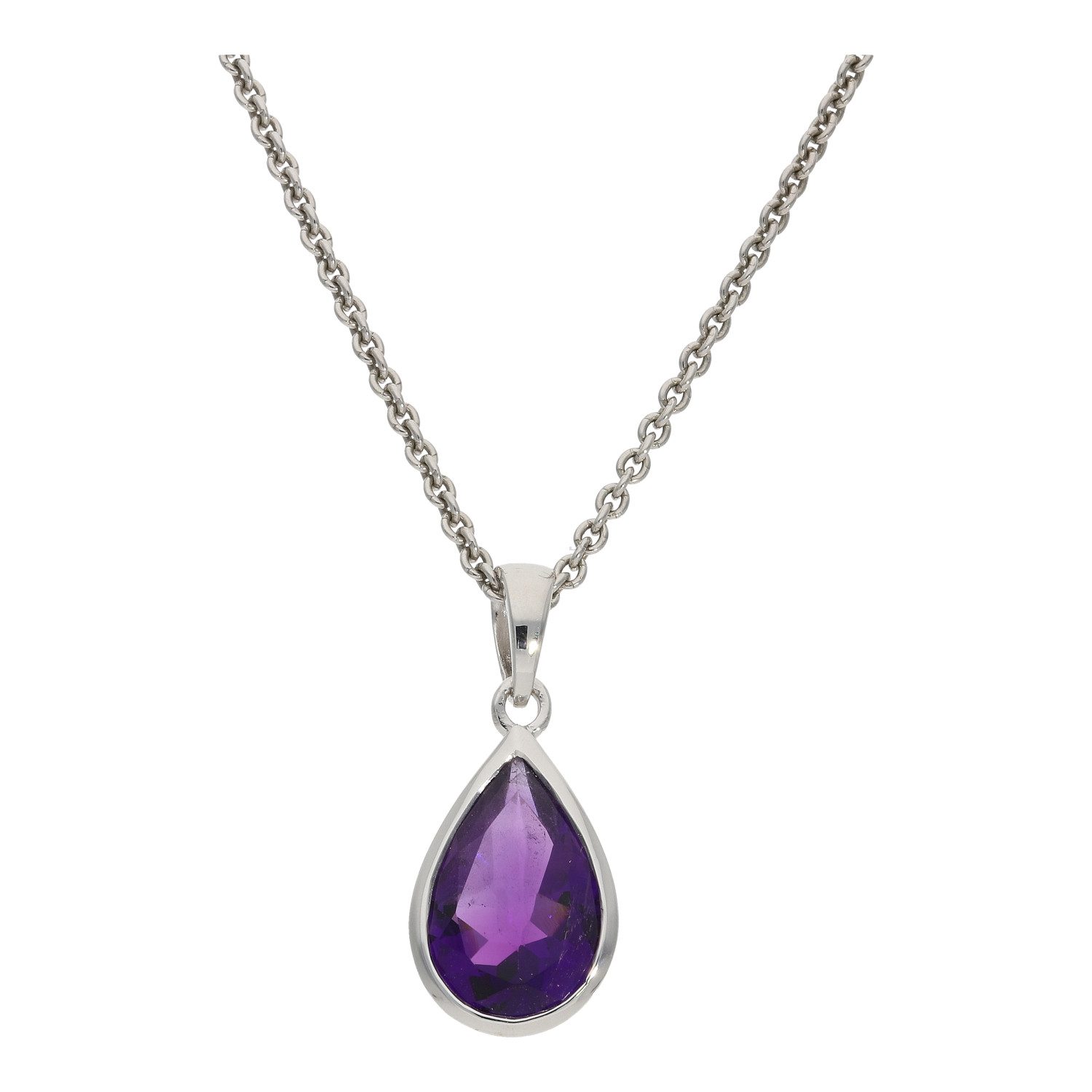 JuwelmaLux Kettenanhänger Kettenanhänger 925 Silber Amethyst Lila JL10-02-3849 JuwelmaLux (1-tlg), Schmuckanhänger